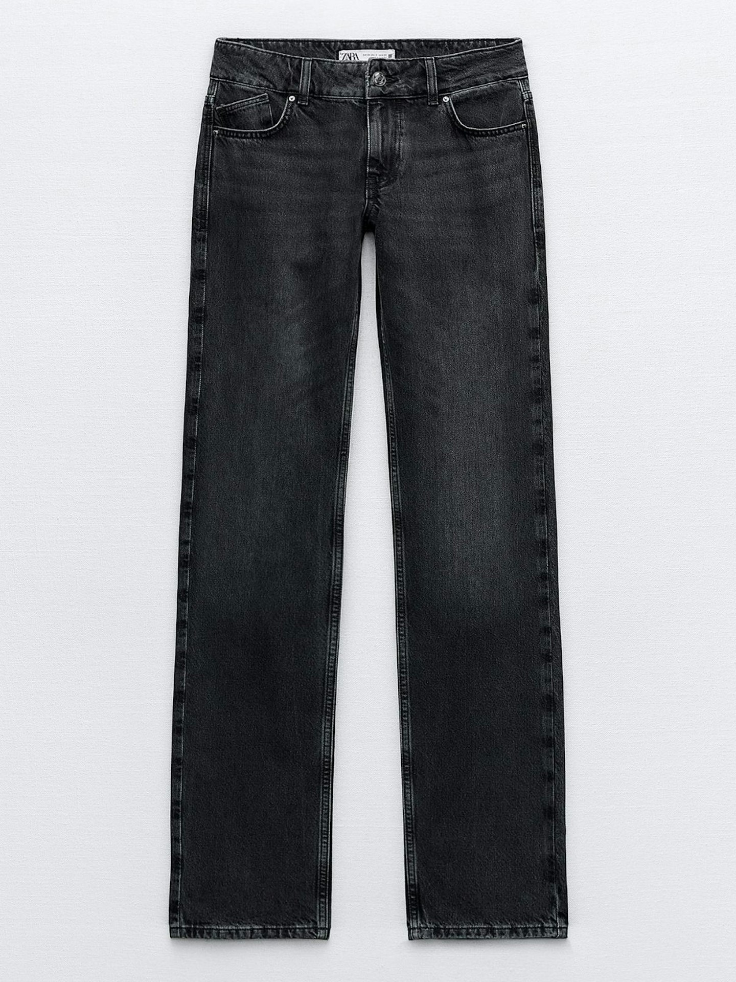 Zara Straight Low-Rise Full Length Jeans