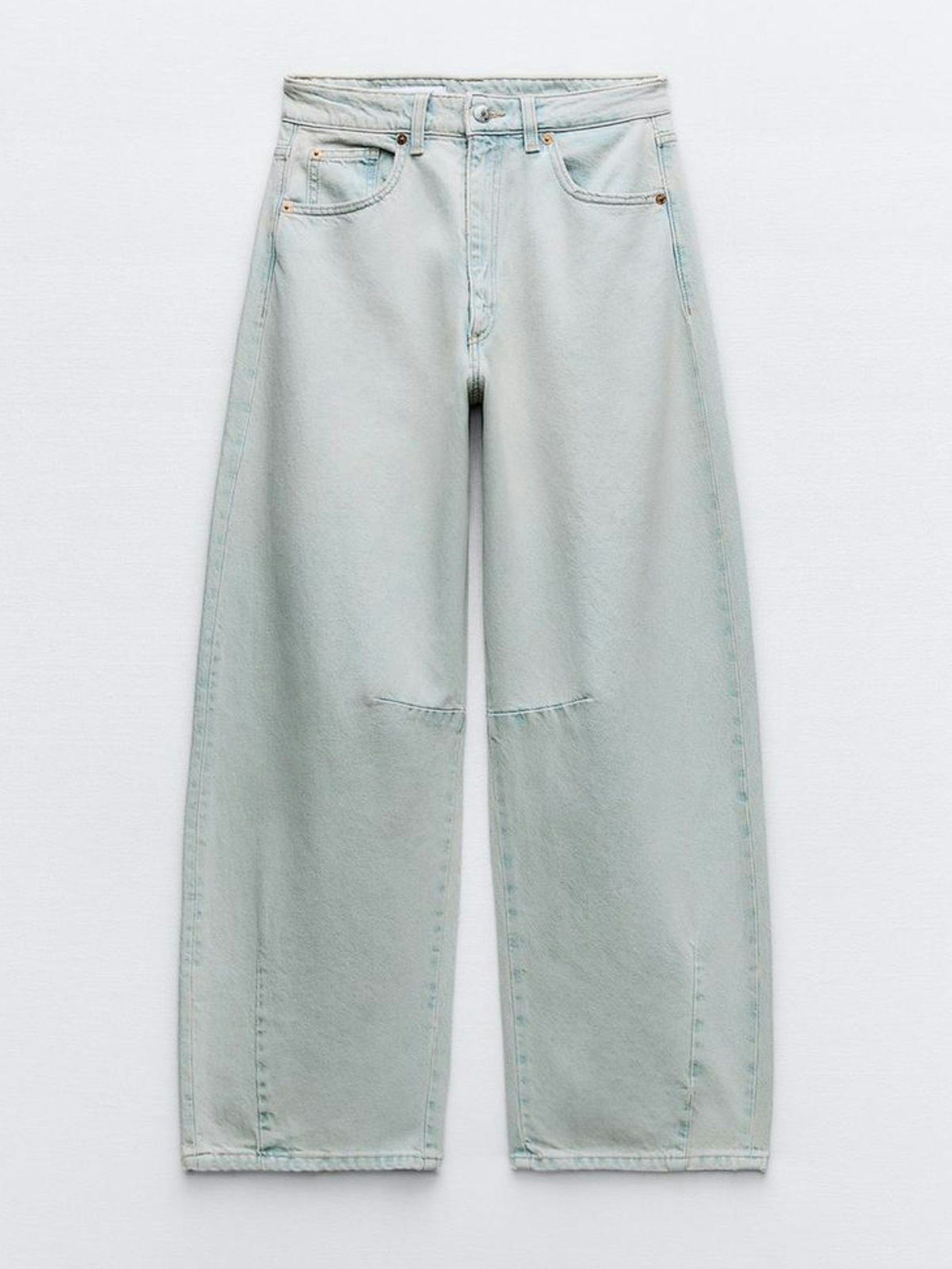 Zara TRF Baggy Balloon Mid-Rise Jeans