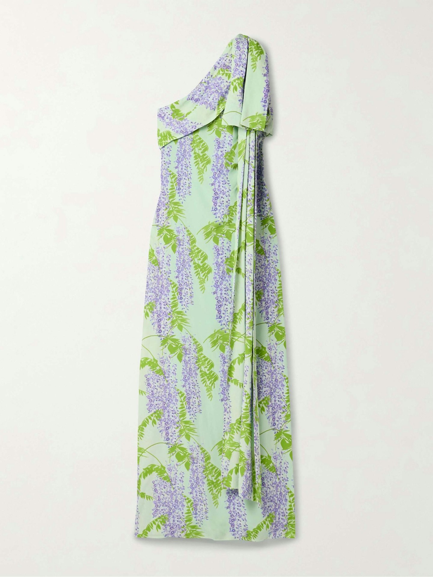 Bernadette, Gala One-Shouldered Draped Floral-Print Crepe Maxi Dress