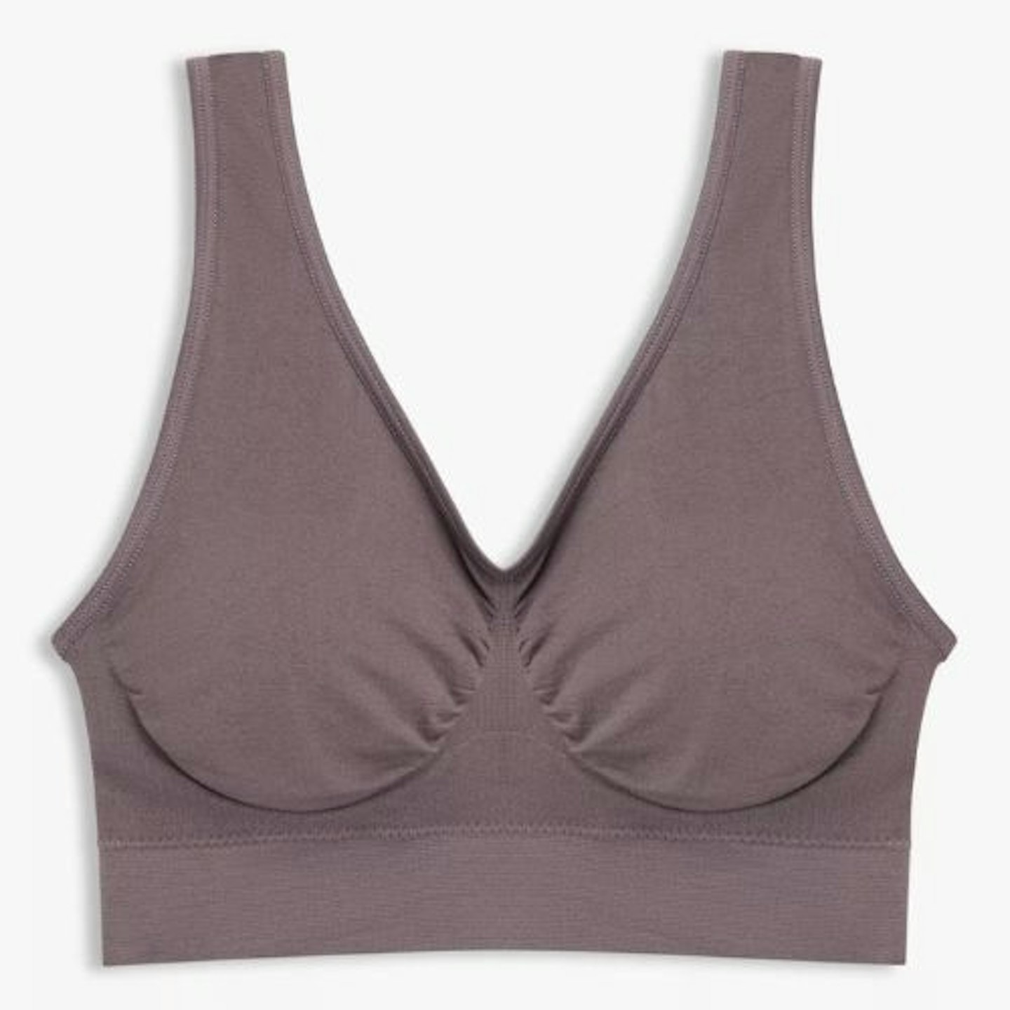 ANYDAY by John Lewis, Anya Padded Seam Free Bra, Deep Mink