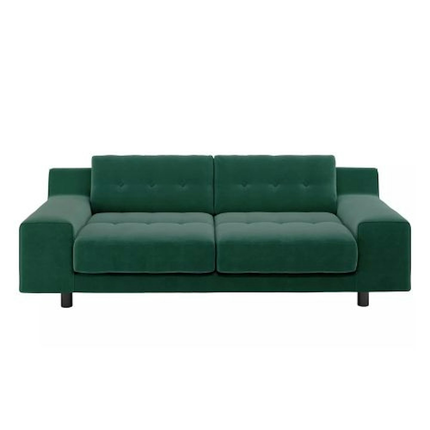 Habitat Hendricks Velvet 3 Seater Sofa - Emerald Green
