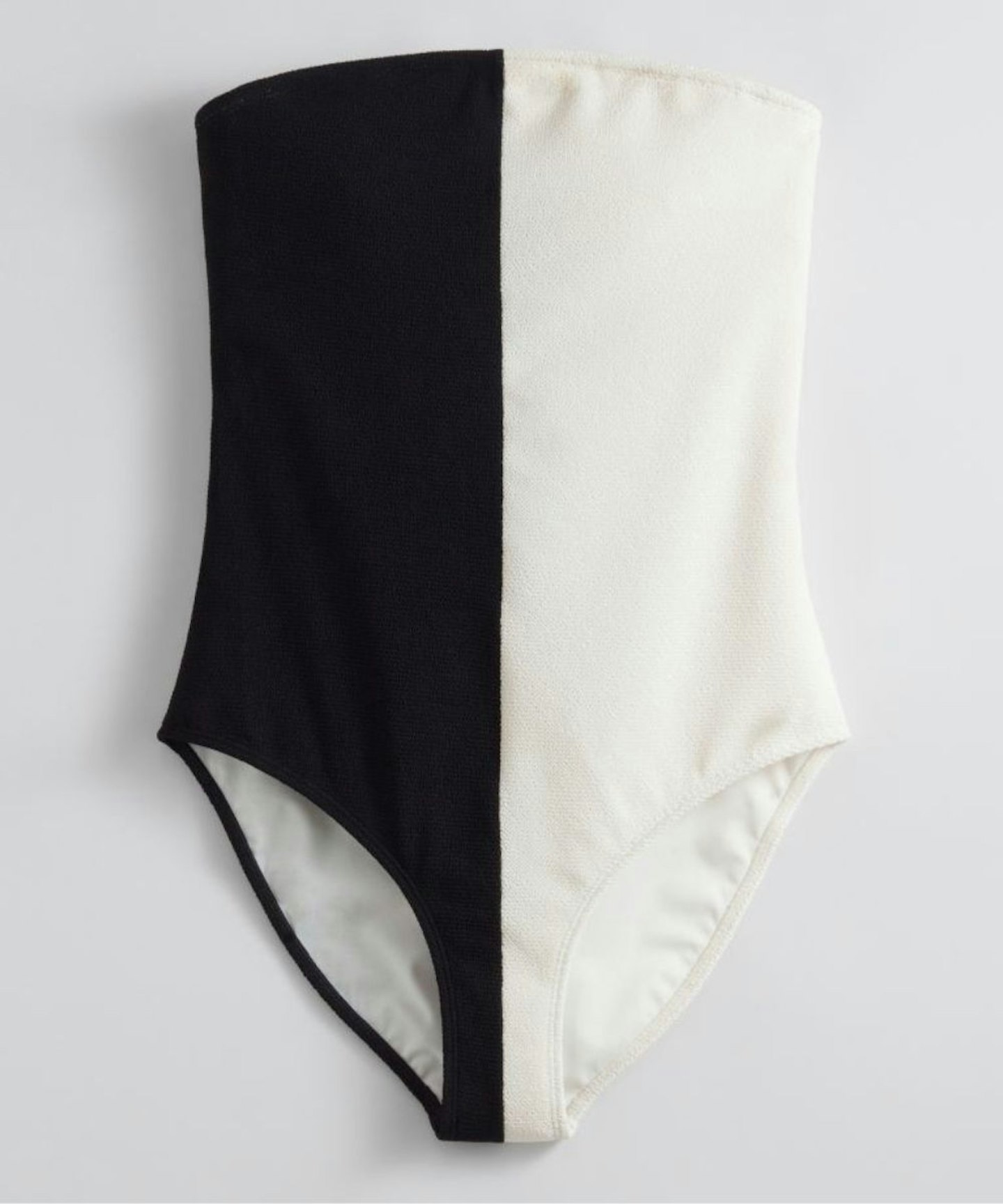 Two-Tone Bandeau Swimsuit