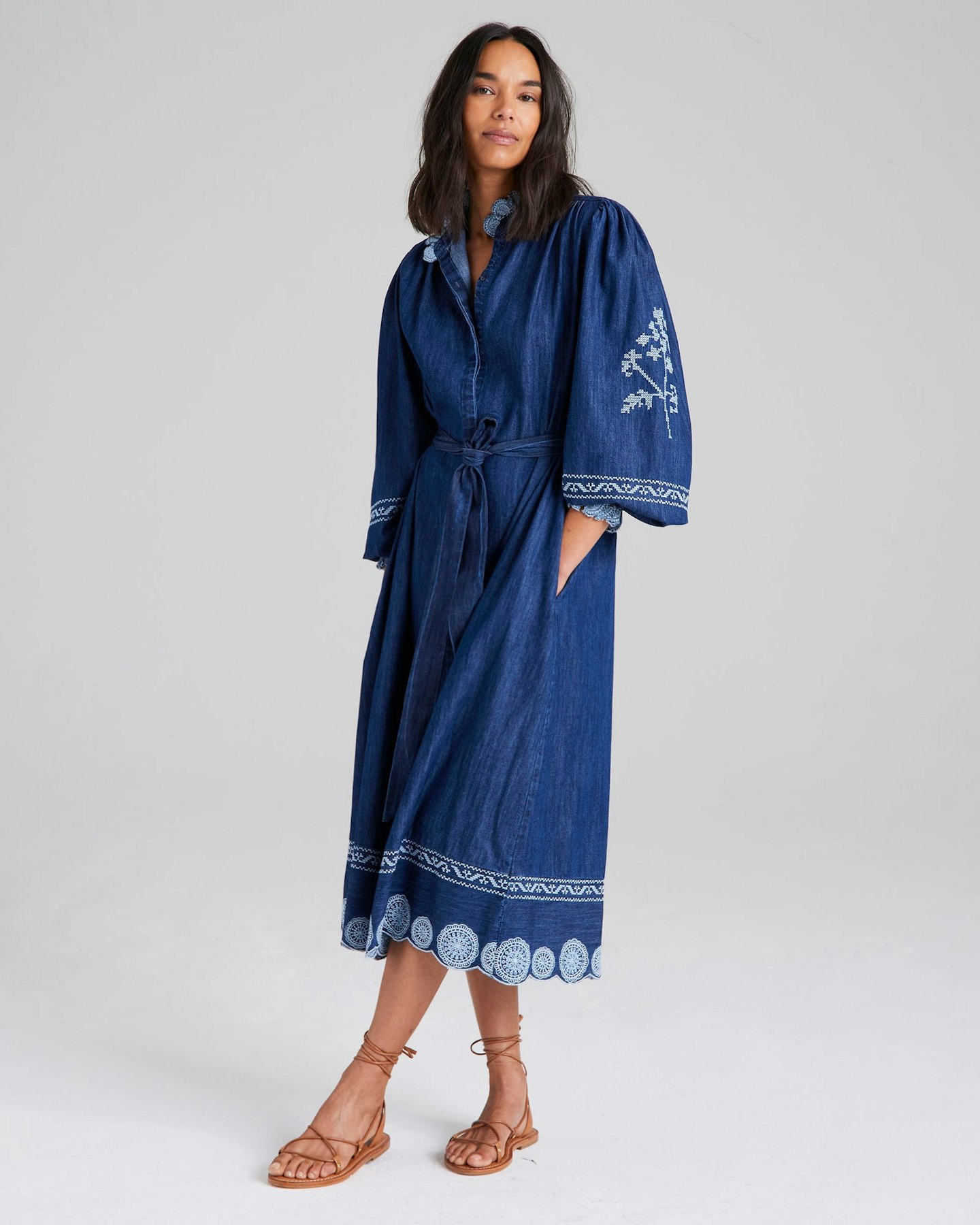 Cape Cove, Cow Parsley Denim Dress