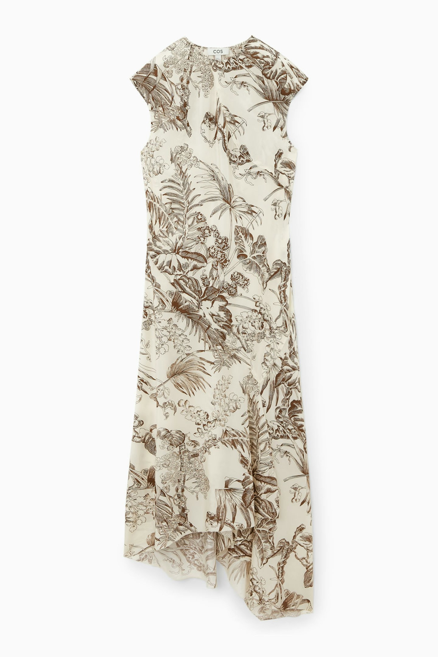 COS, Botanical-Print Silk Dress