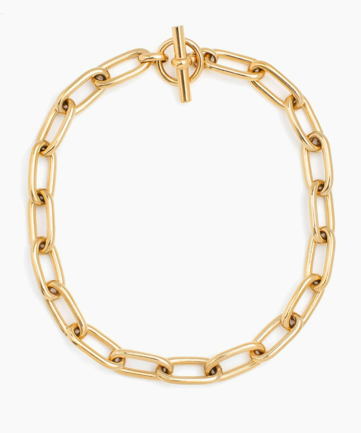 Medium Gold Oval Chain Necklace