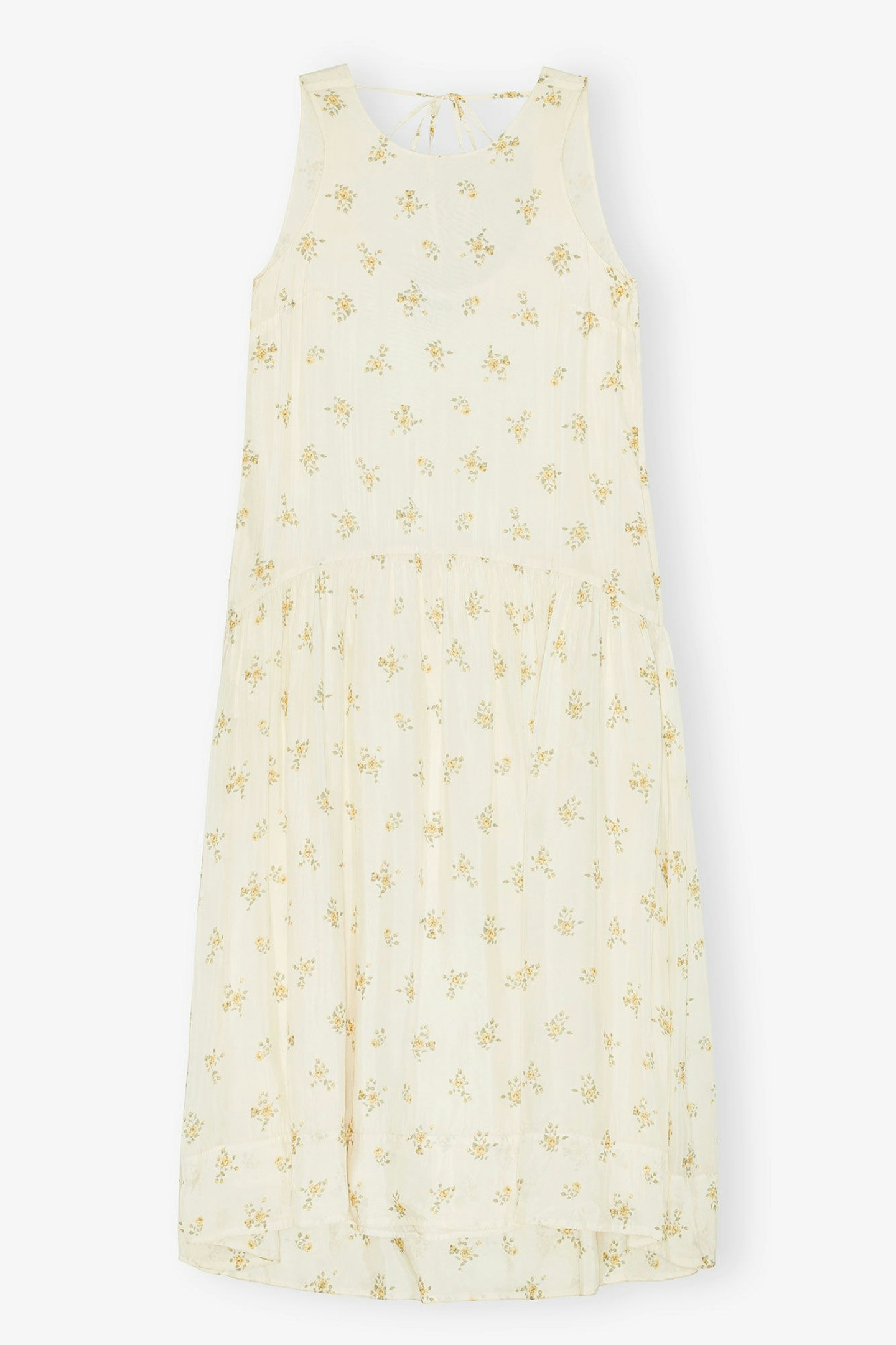 Ganni Ivory Floral Dress