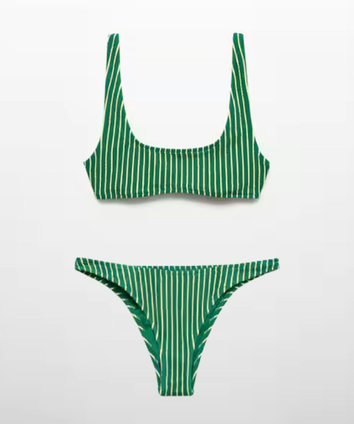 Striped Textured Bikini Top