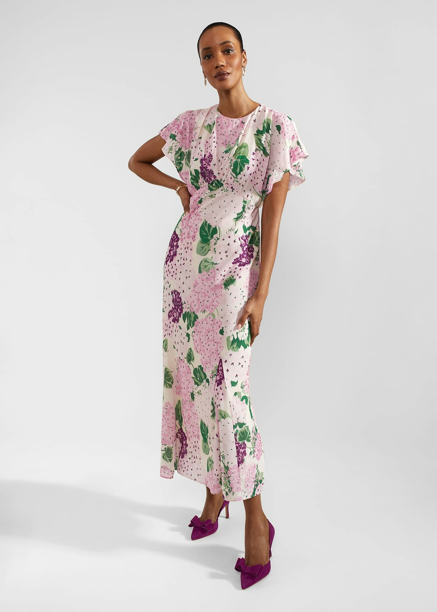 Hobbs, Lalena Sequin Floral Dress