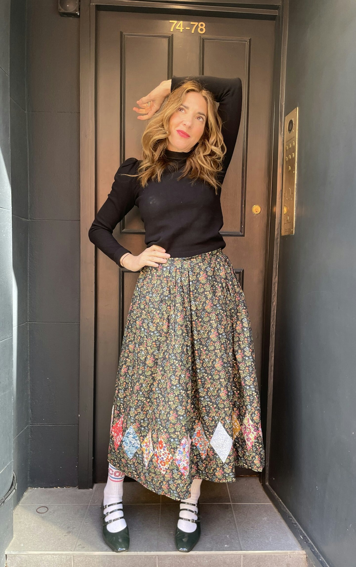 Clara Francis in the SJP skirt