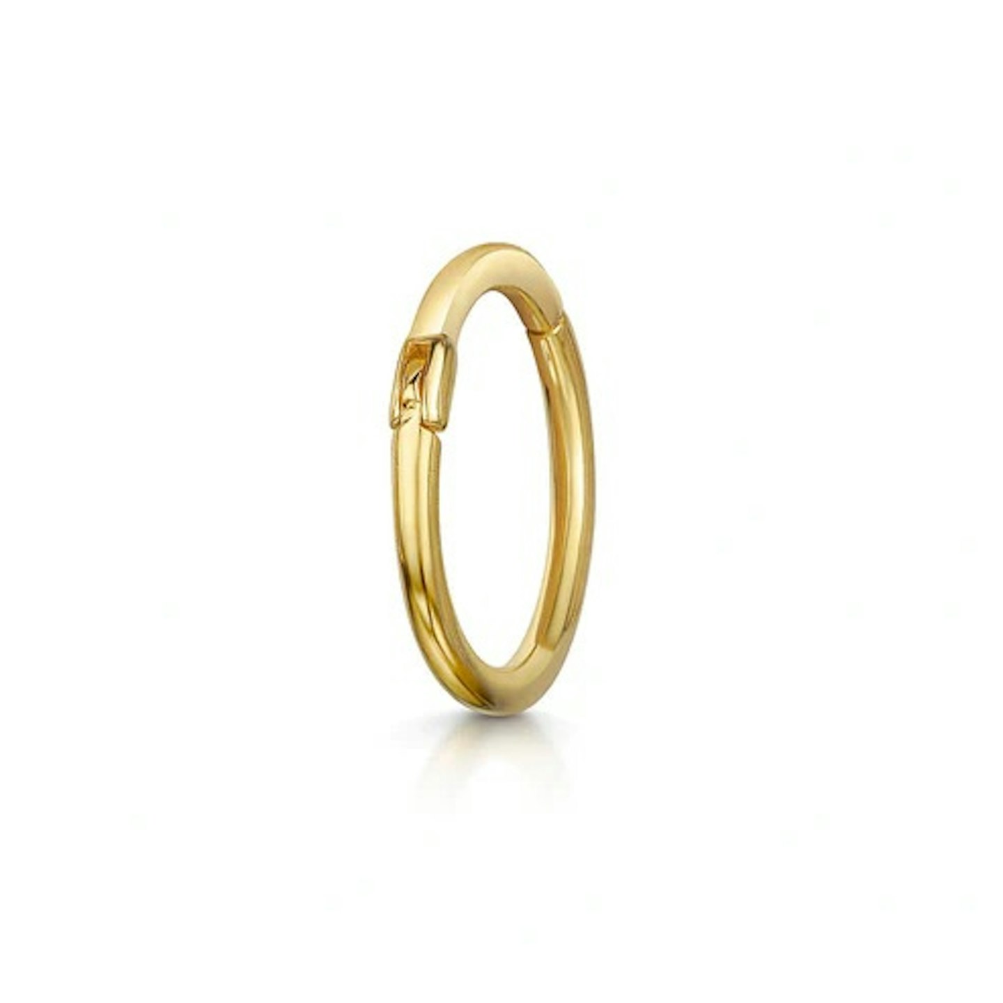 Laura Bond 14k Solid Yellow Gold 8mm 18g Clicker Hoop Earring