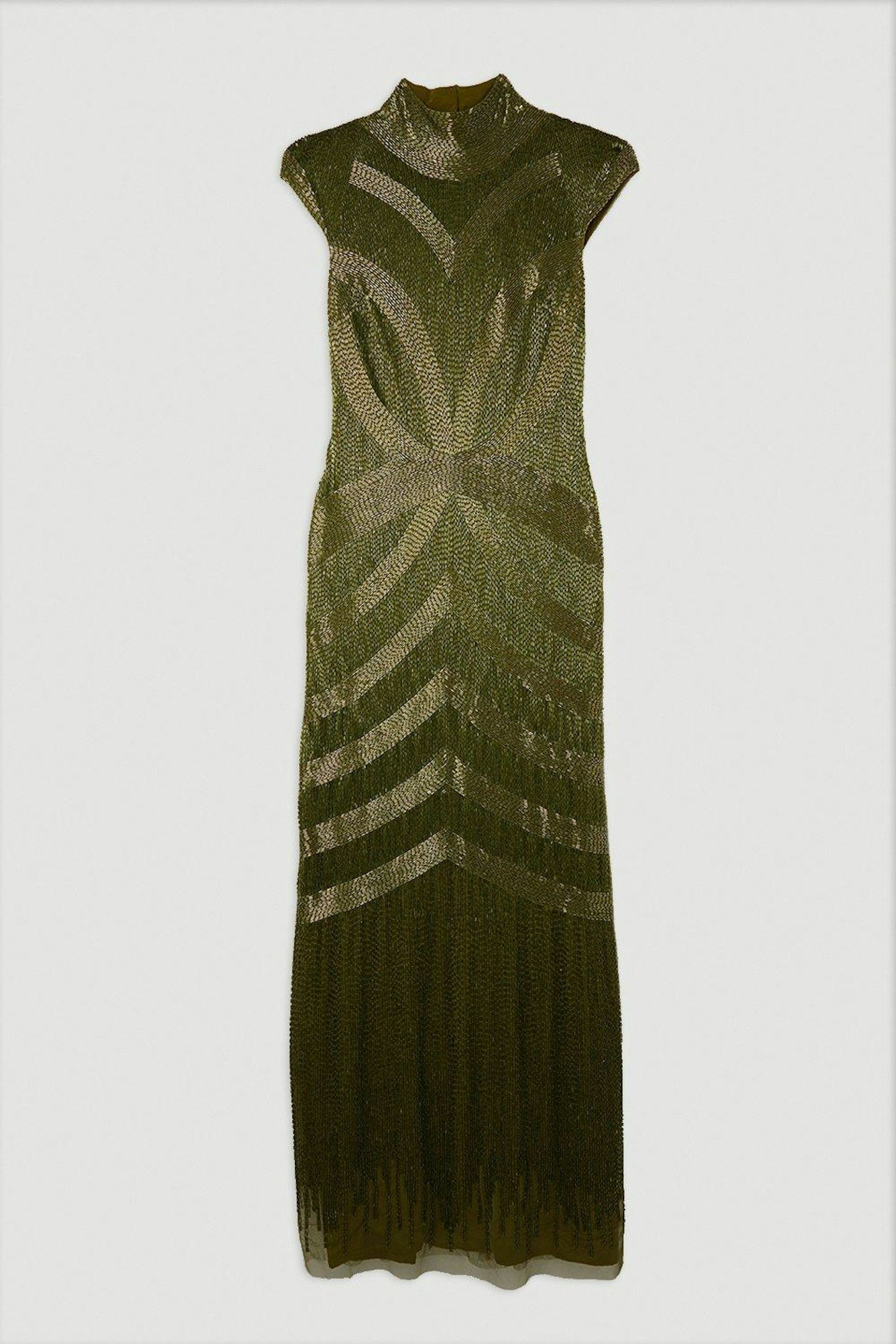 Beaded Embellished Woven Maxi Dress