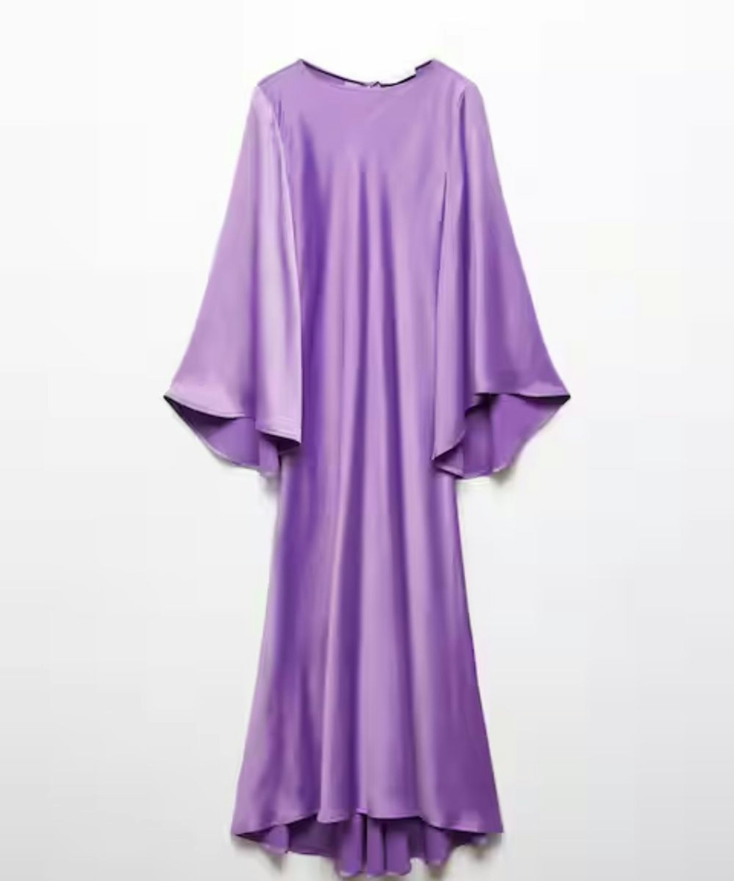 Mango, Flared-Sleeve Satin Dress