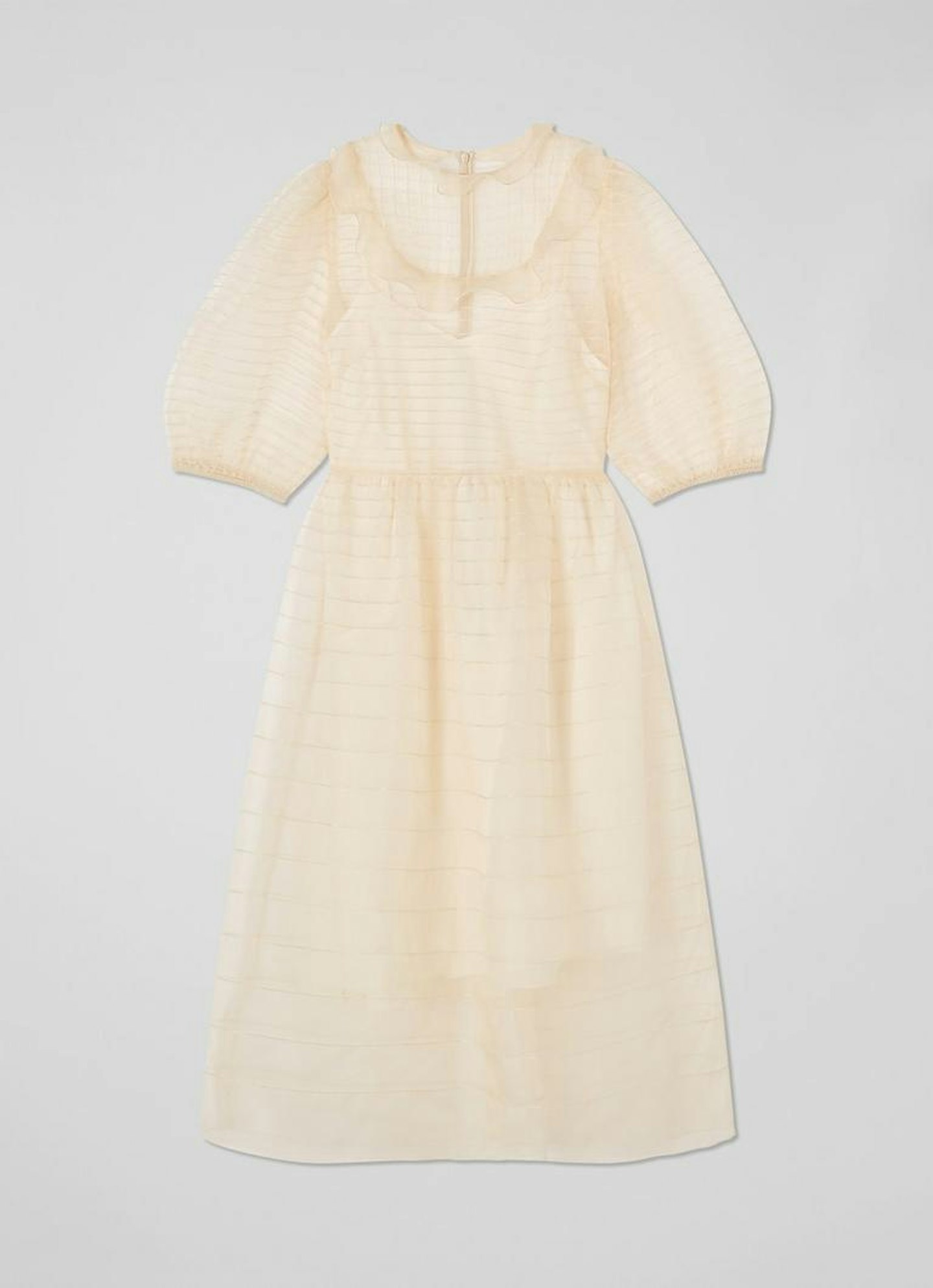 LK Bennett, Maddie Cream Silk Organza Dress