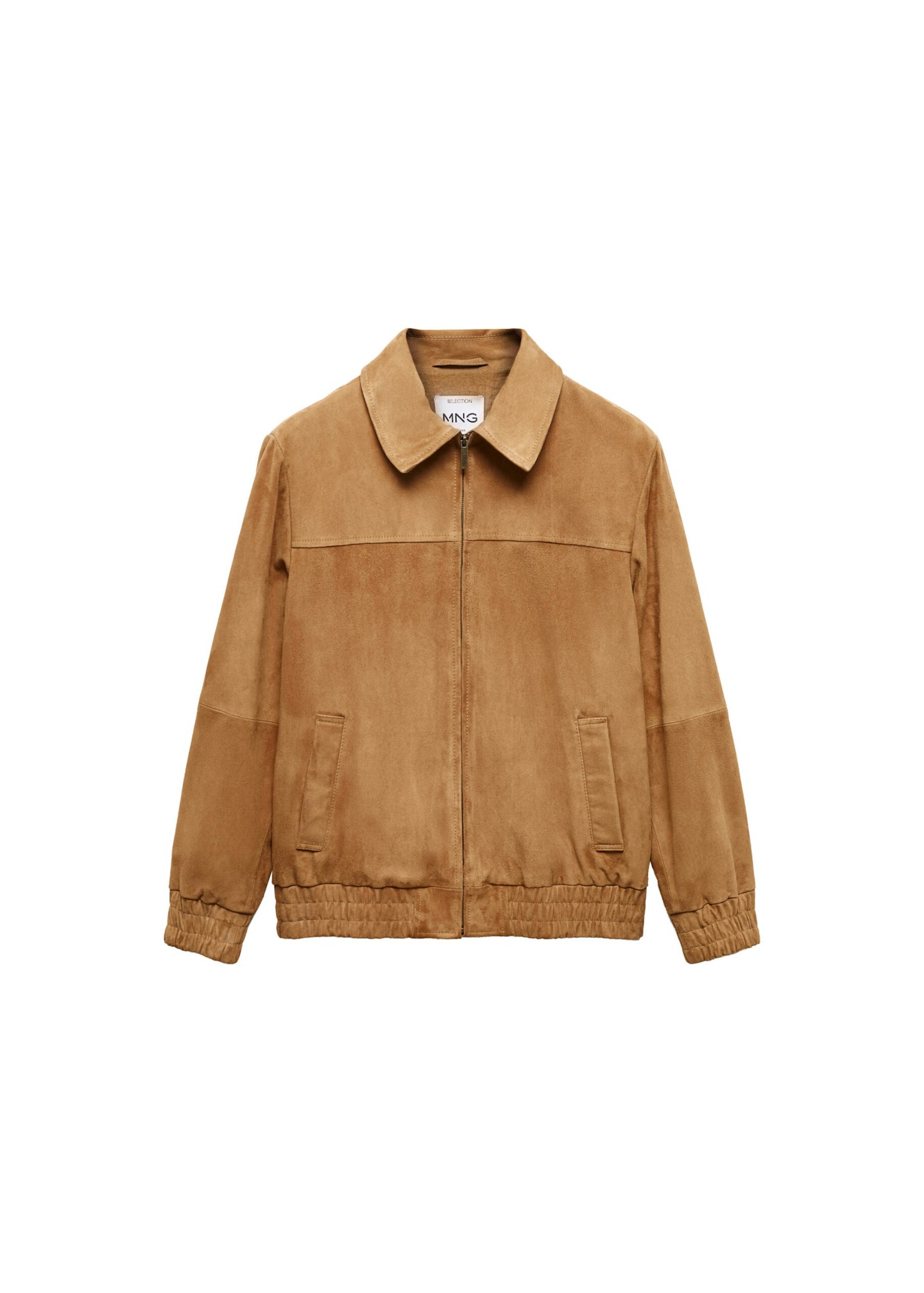 Mango, Leather Bomber Jacket