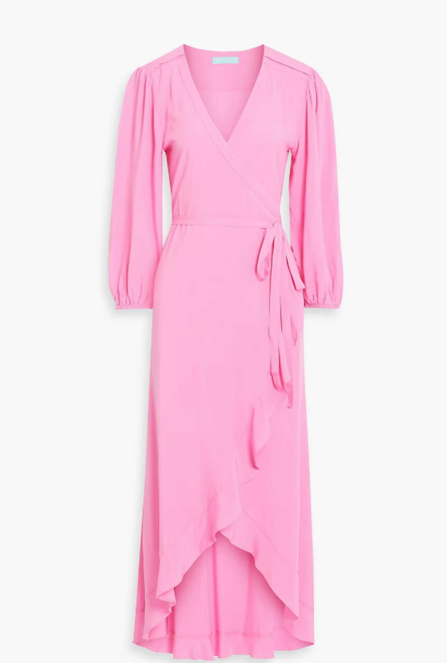 Melissa Odabash Taylor Ruffled Midi Wrap Dress