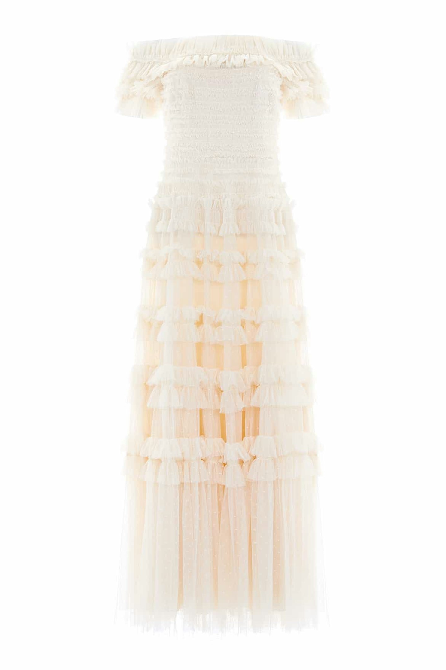 Needle & Thread, Lisette Ruffle Off Shoulder Gown