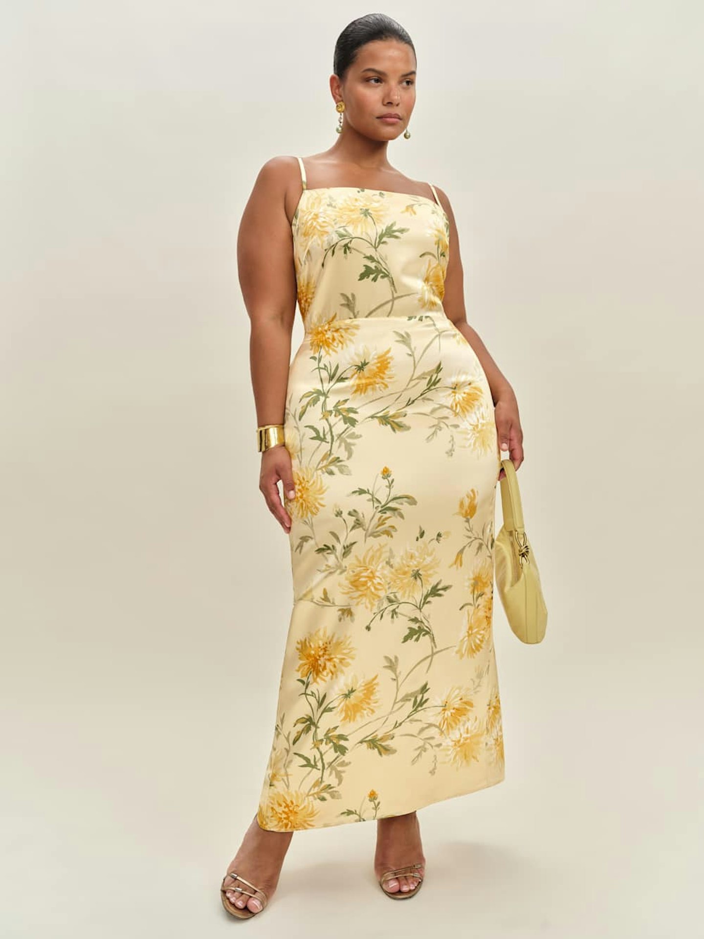 Reformation Frankie Silk Dress Es