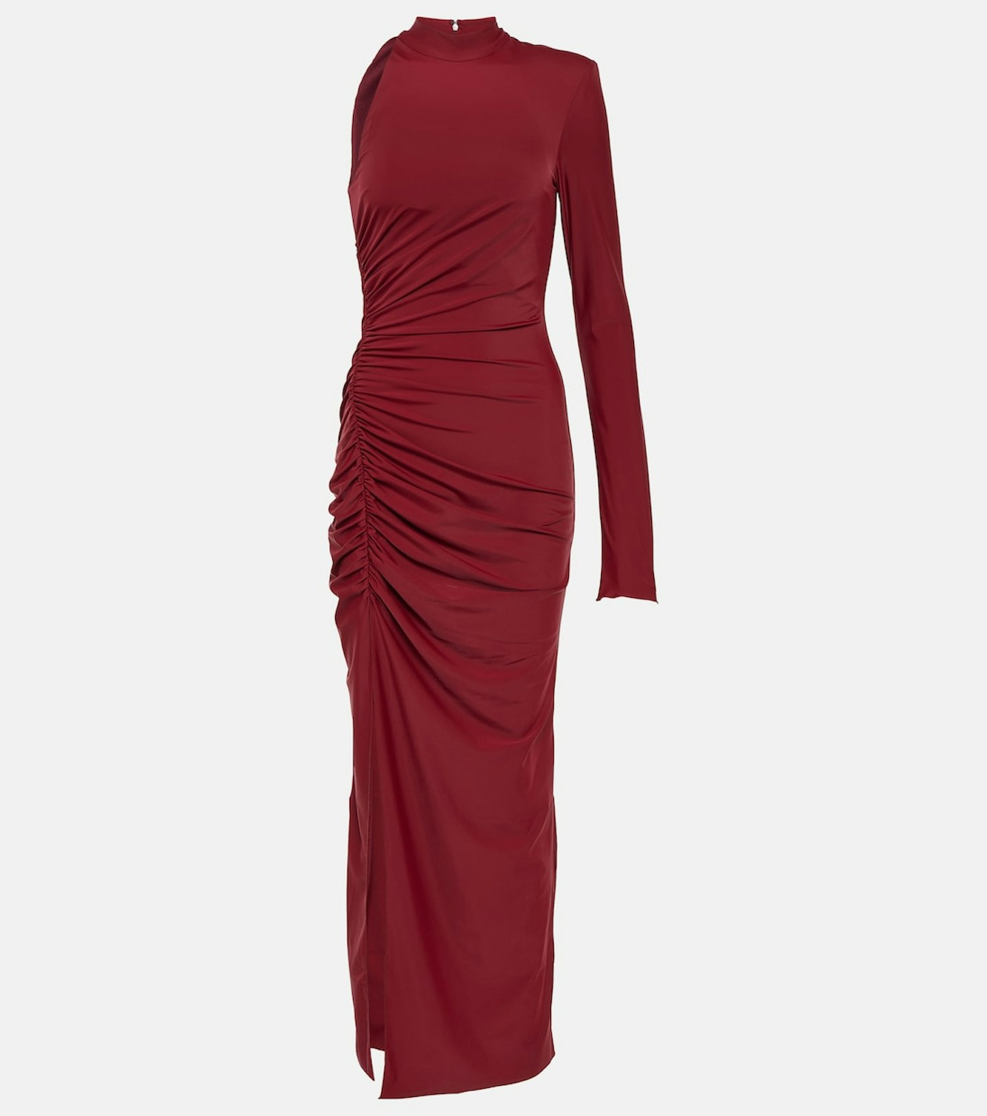Rotate, One-Shoulder Ruched Maxi Dress