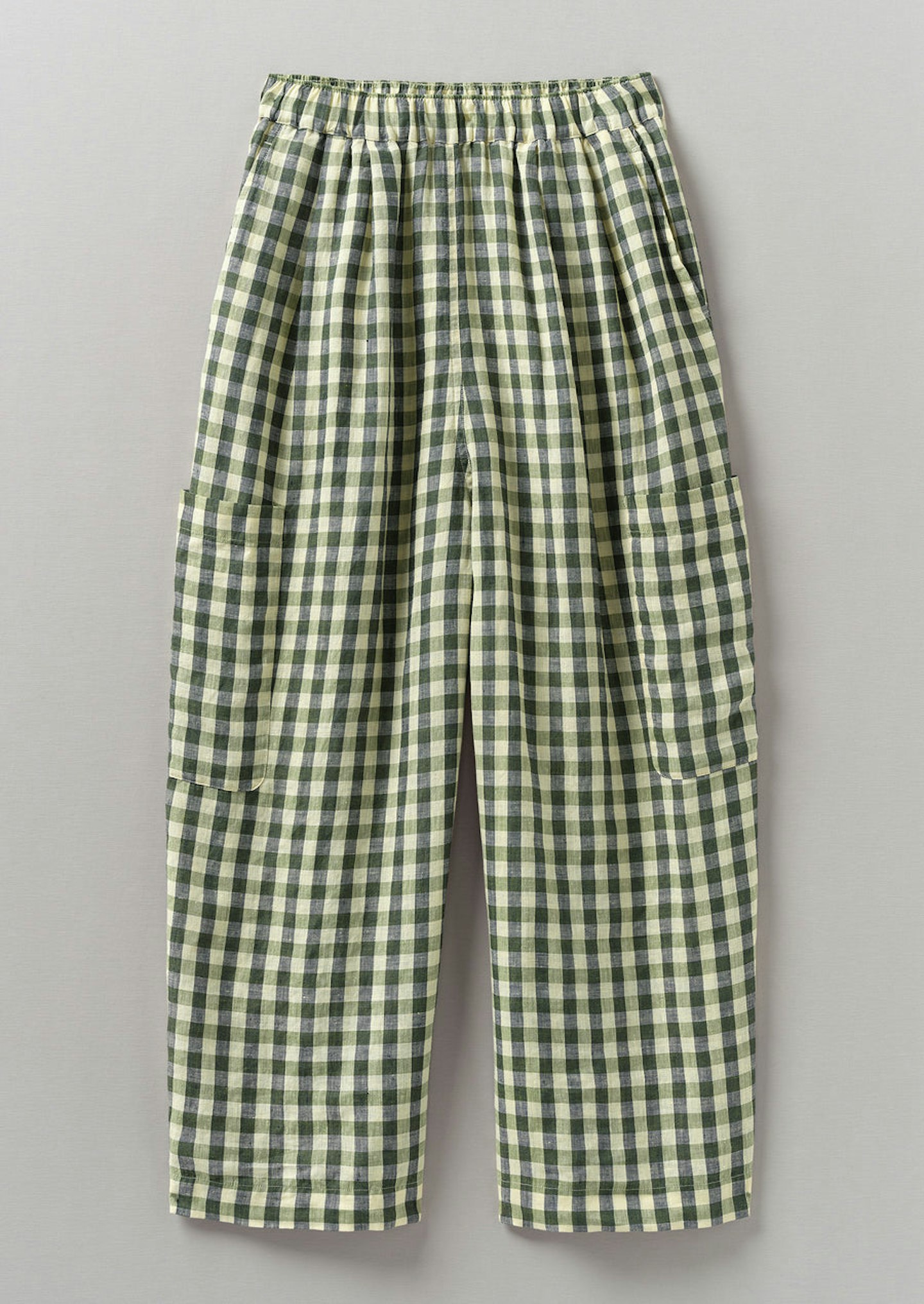 Toast, Gingham Linen Patch Pocket Trousers