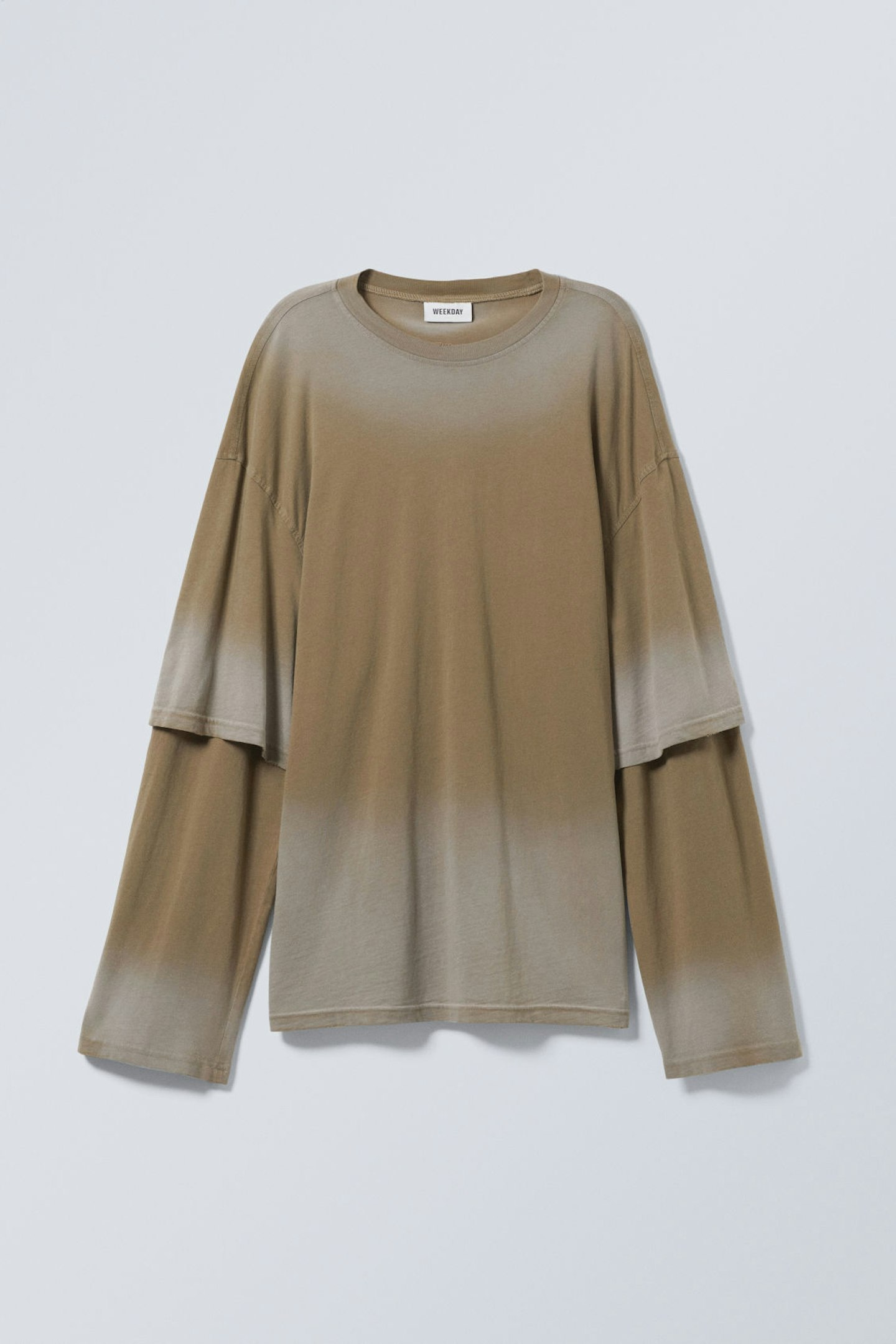 Weekday, Oversized Double Dyed Long-Sleeved Top