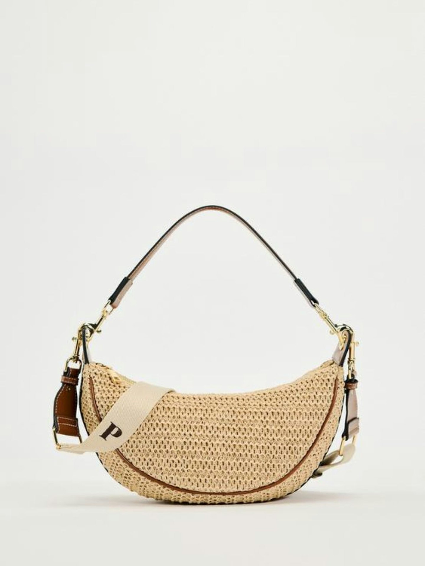 Zara, Textured Beige Crossbody Bag