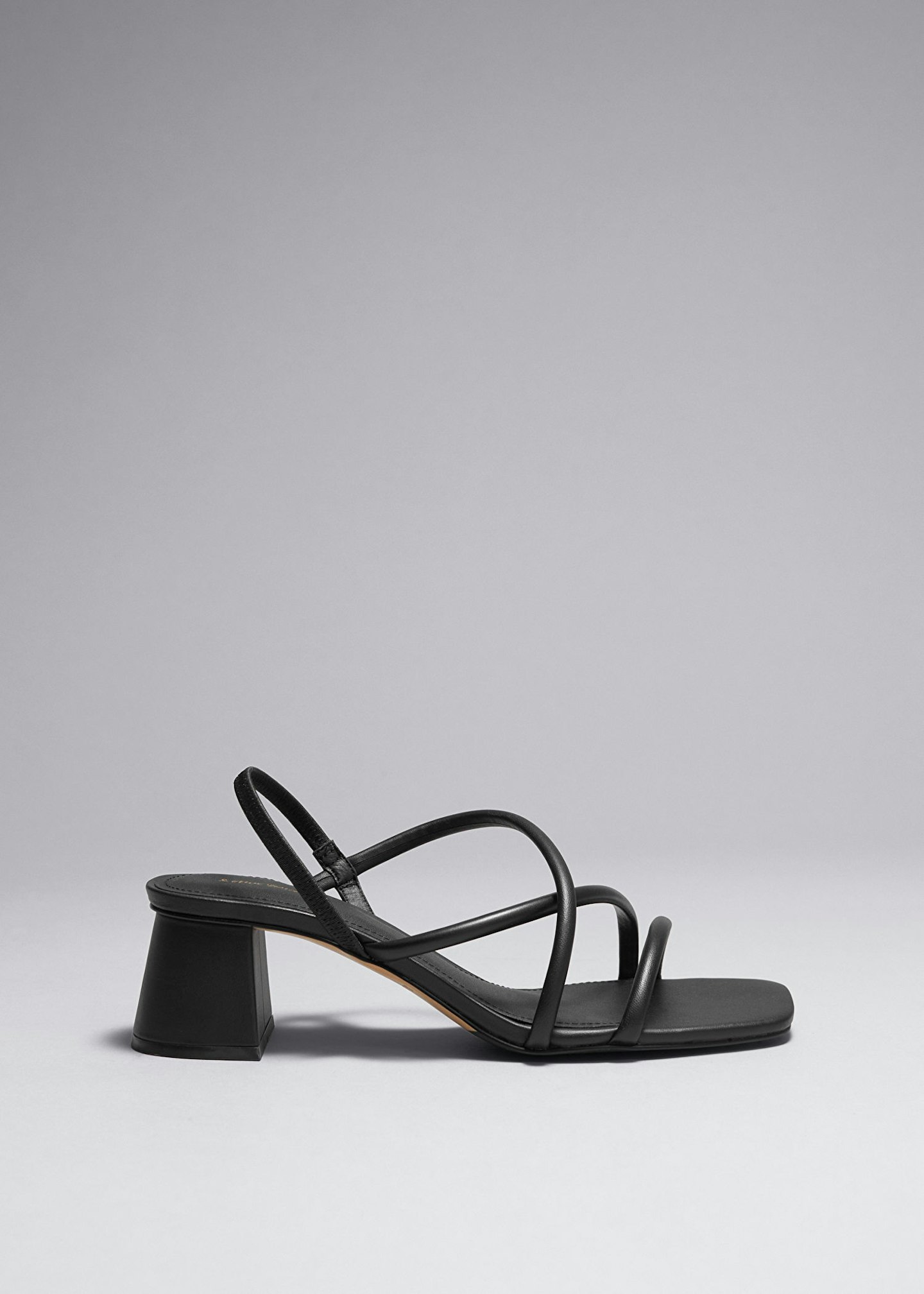 & Other Stories Black Block Heel Sandals 