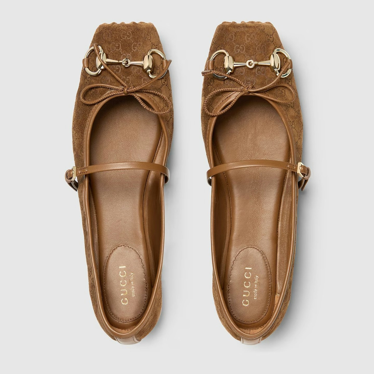 gucci suede ballet flats