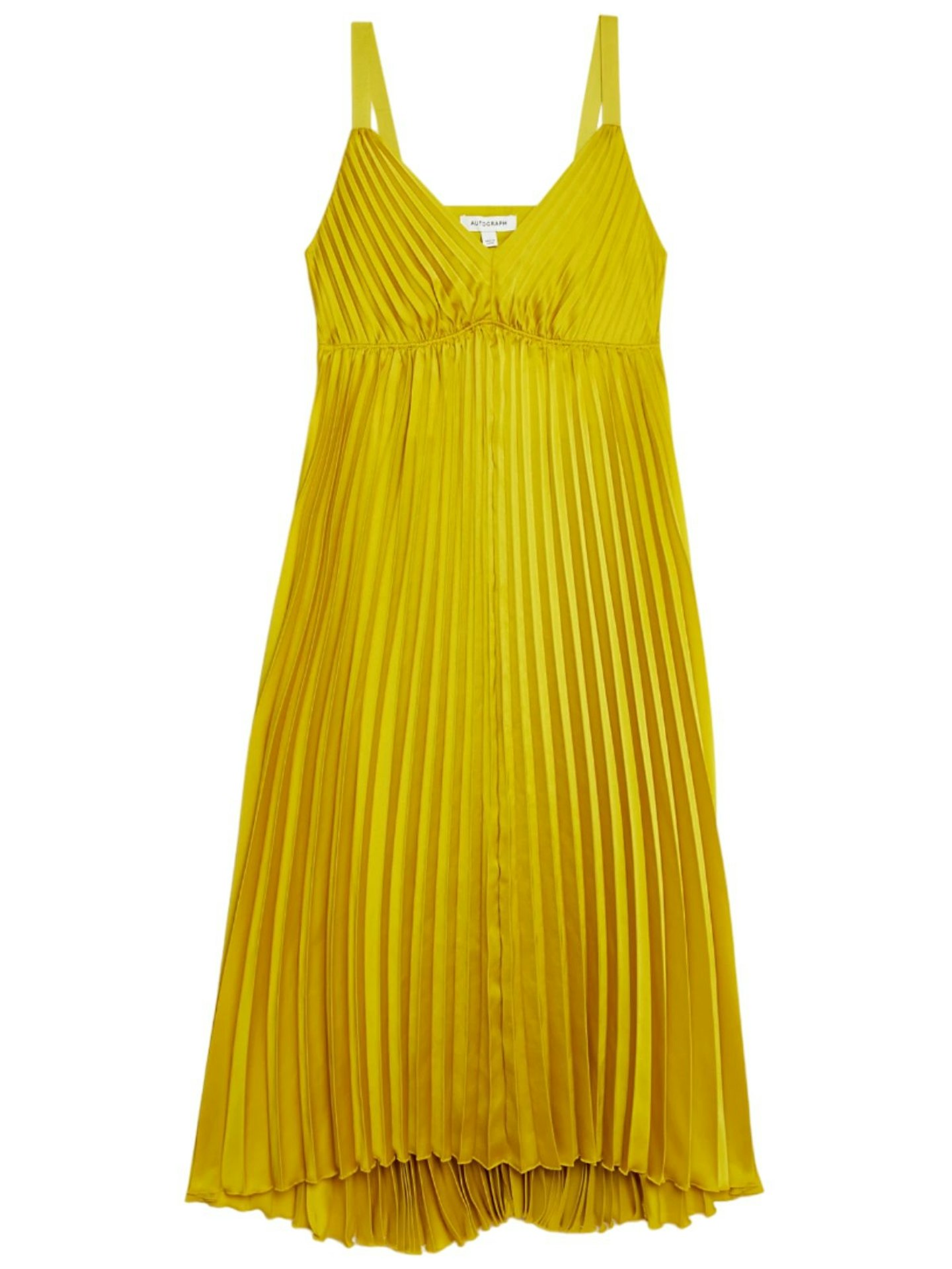 Autograph V-Neck Pleated Strappy Midaxi Waisted Dress