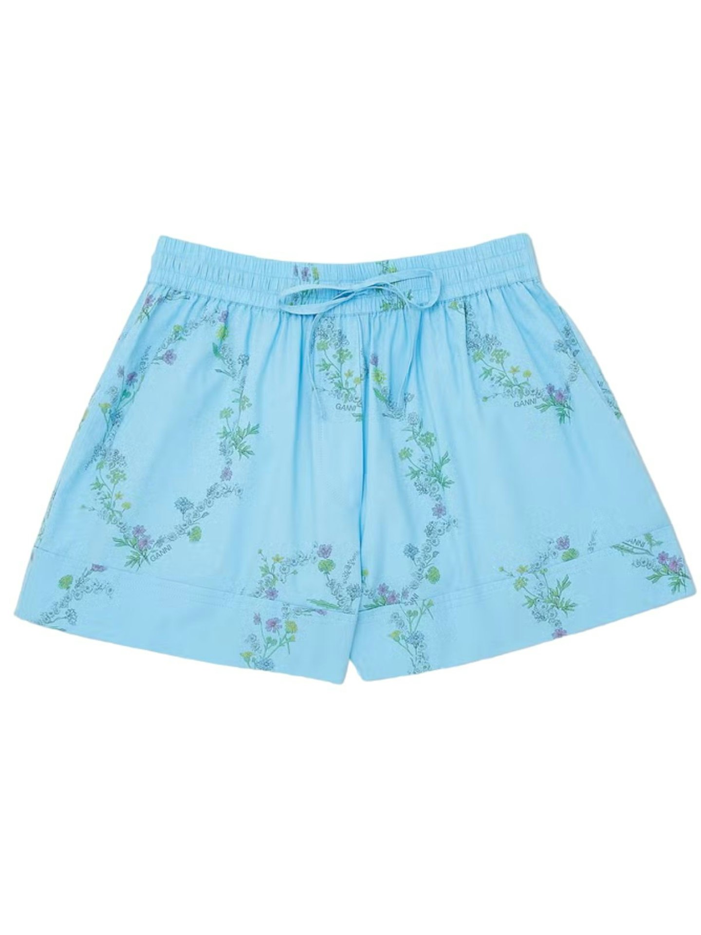 Ganni x Coggles Floral-Print Organic Cotton Shorts