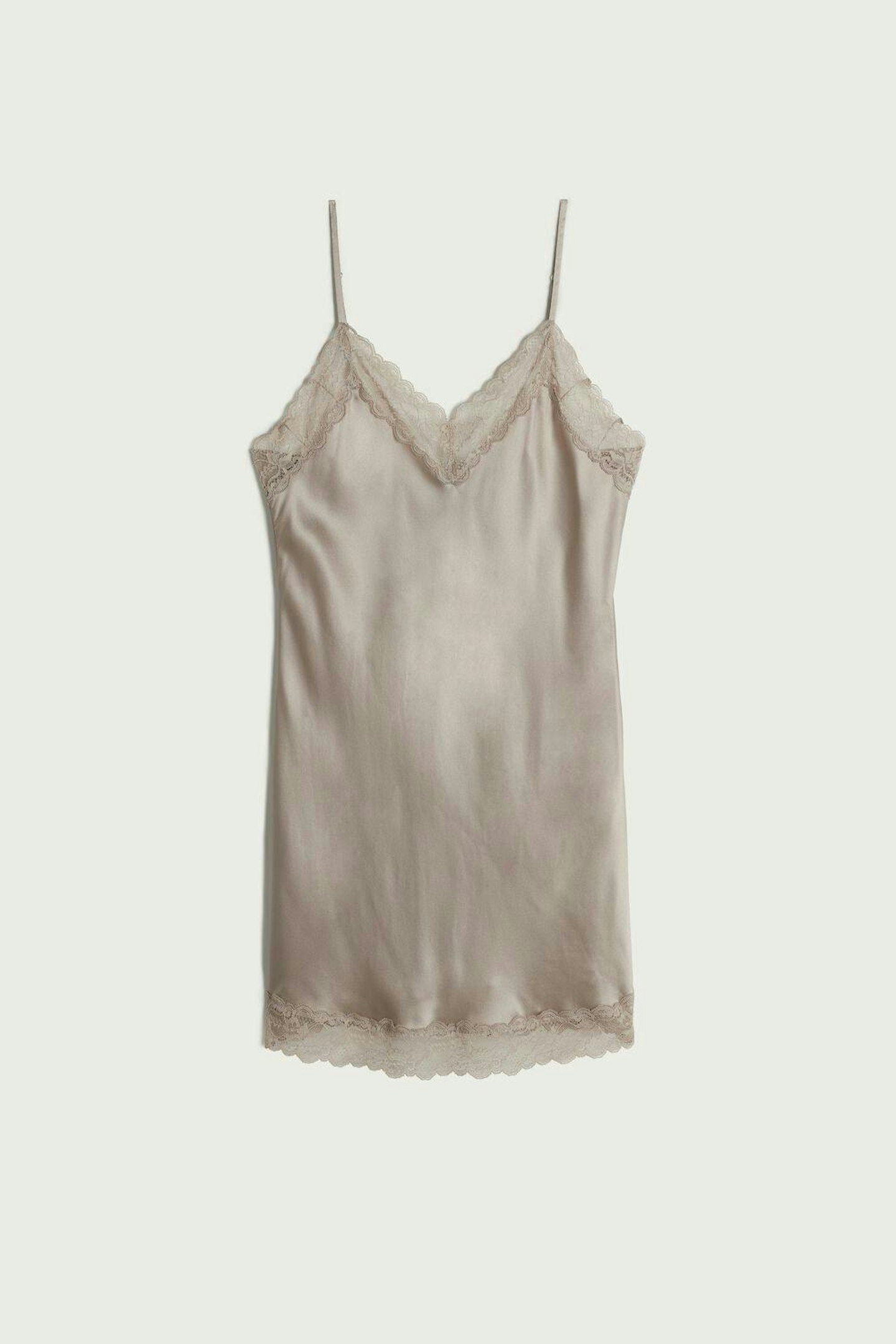 Intimissimi, Silk Slip With Lace Detail