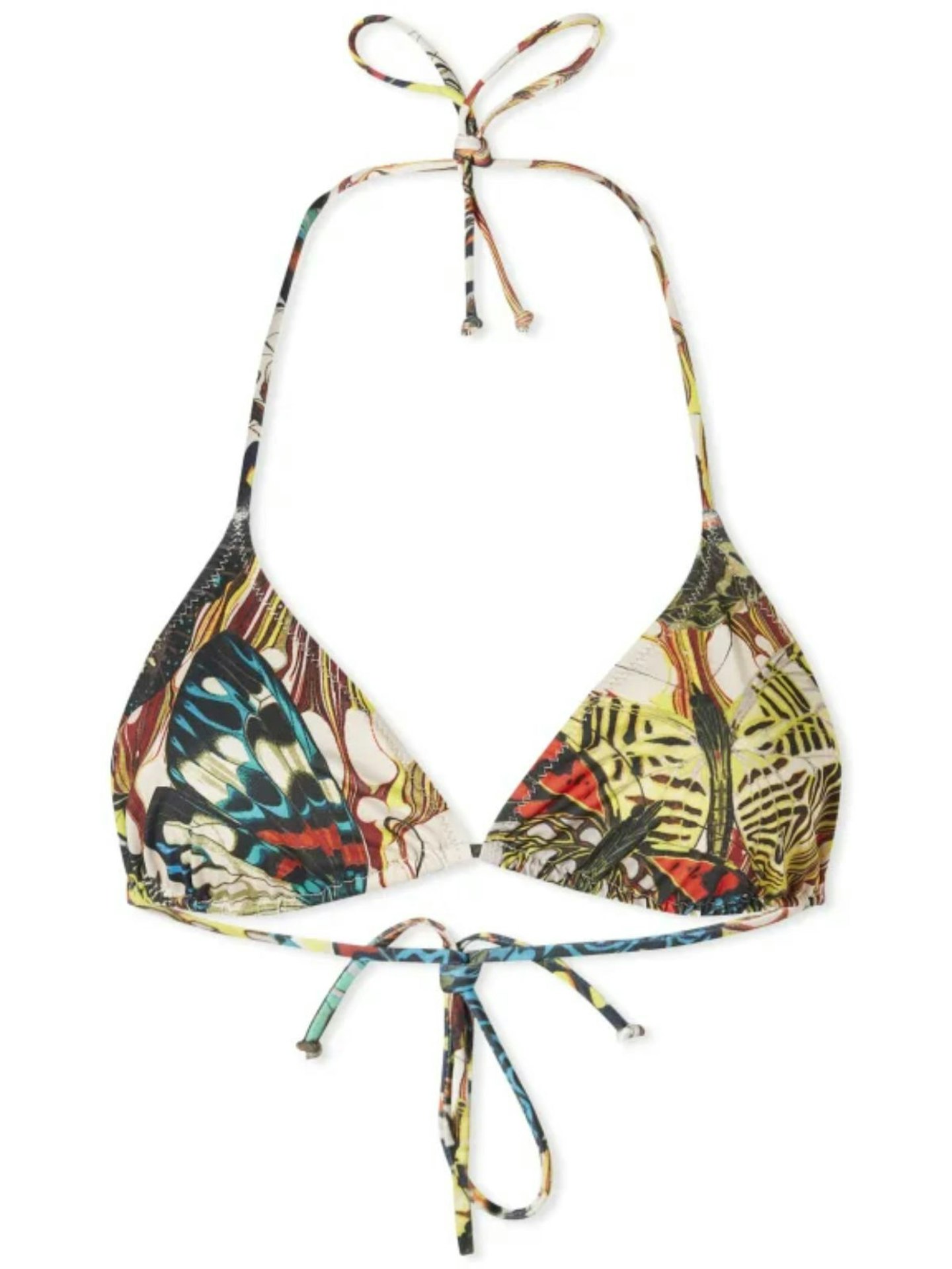 Jean Paul Gaultier Butterfly Print Bikini Top