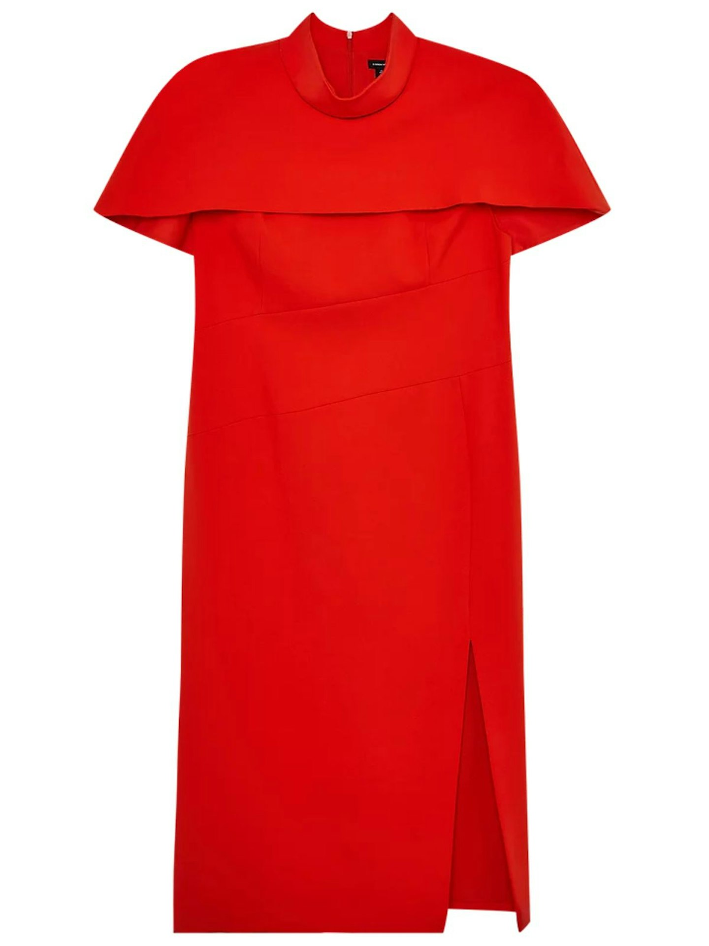 Karen Millen Plus Size Caped Cap Sleeved Tailored Midi Dress