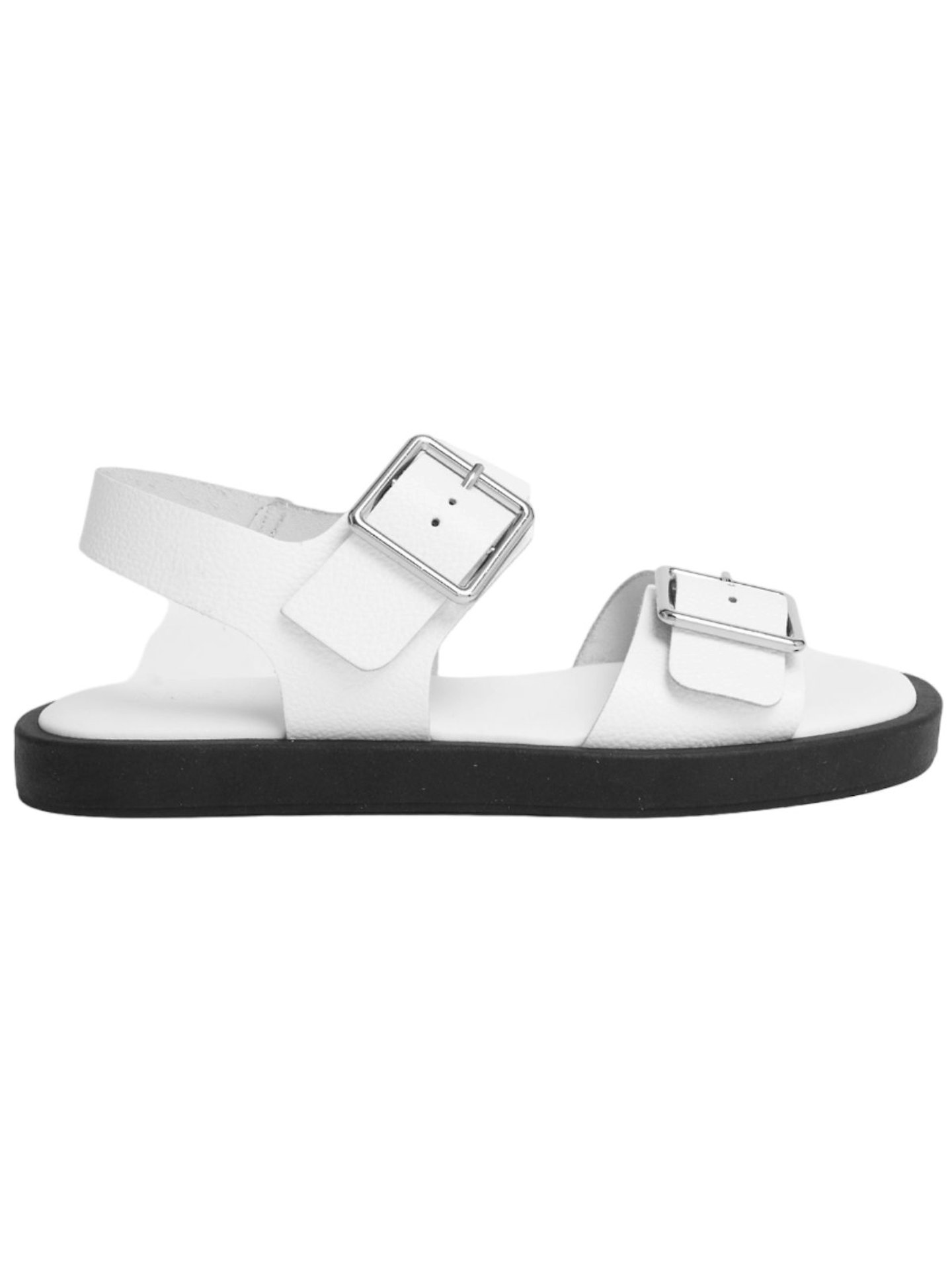 M&S Leather Buckle Ankle Strap Flatform Sandals