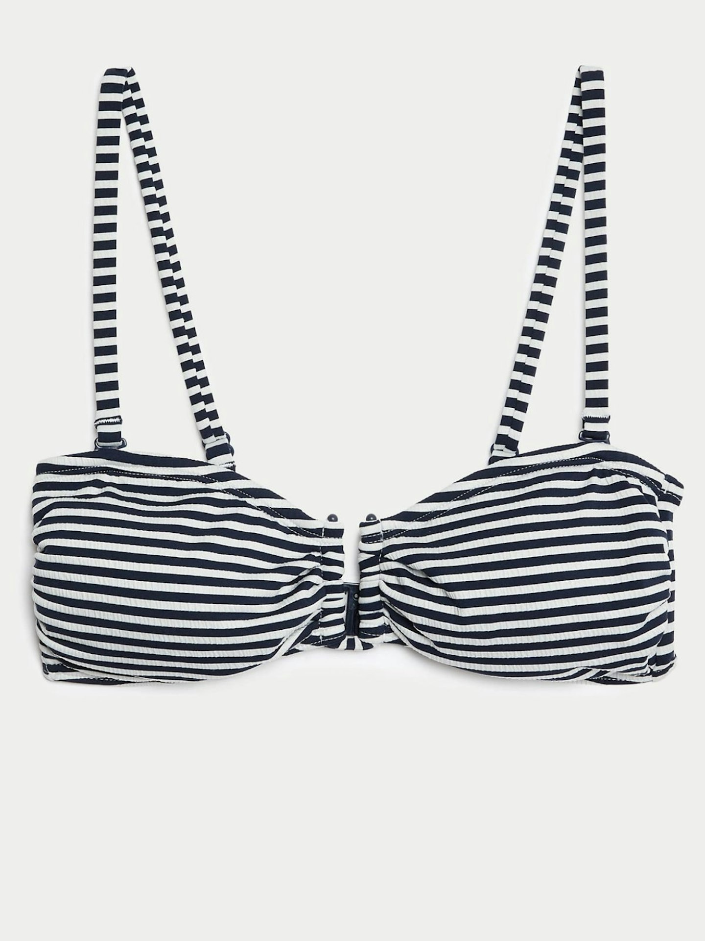 M&S Striped Padded U-Wire Bandeau Bikini Top