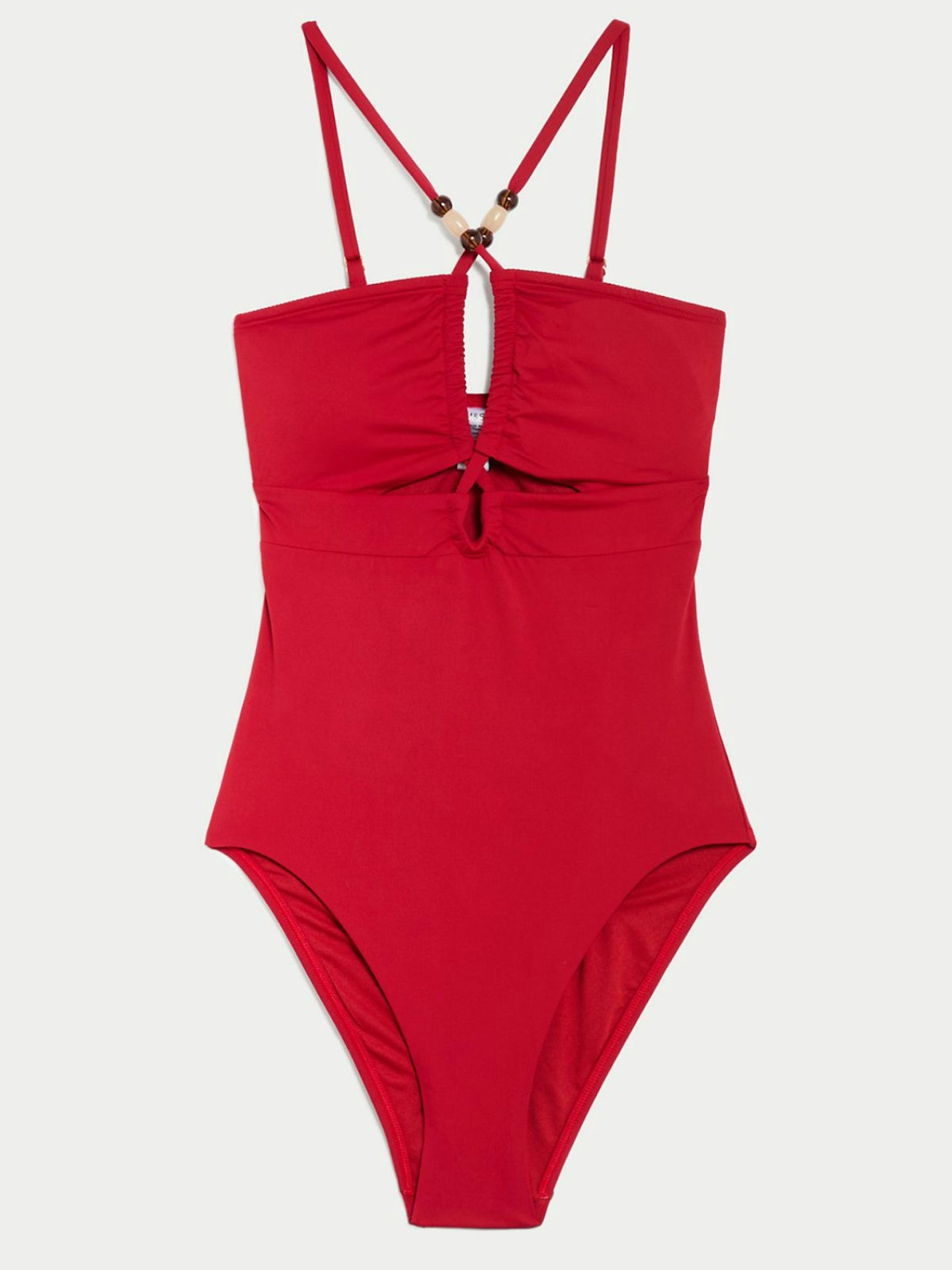 M&S Twist Front Cut Out Bandeau Swimsuit