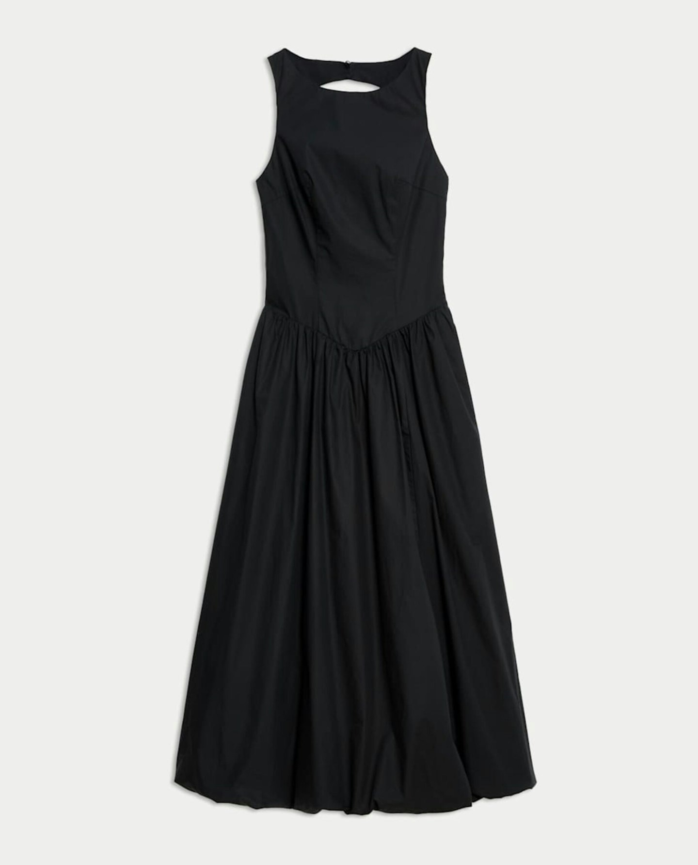 Pure Cotton Bubble Hem Midaxi Dress