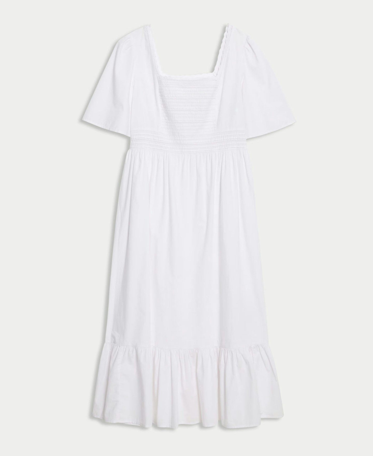 Crochet Detail Midaxi Tiered Dress