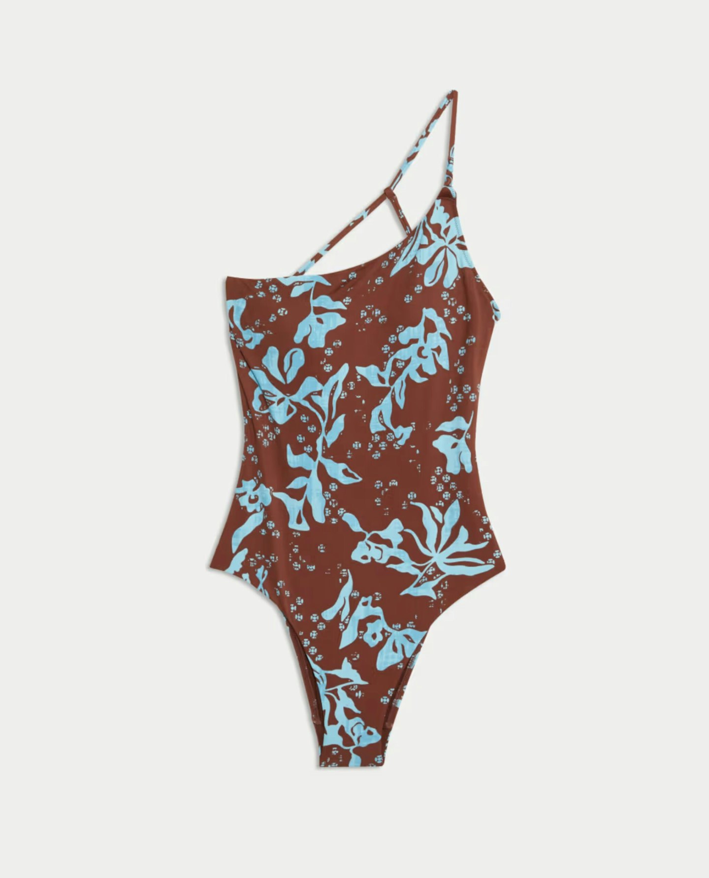 Printed Padded Strappy One Shoulder Swimsuit