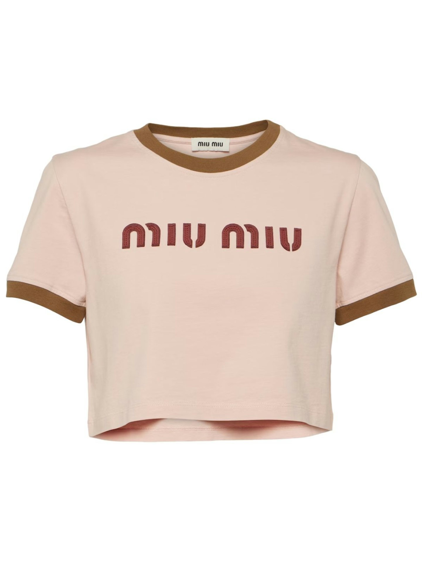 Miu Miu Logo Cotton Crop Top