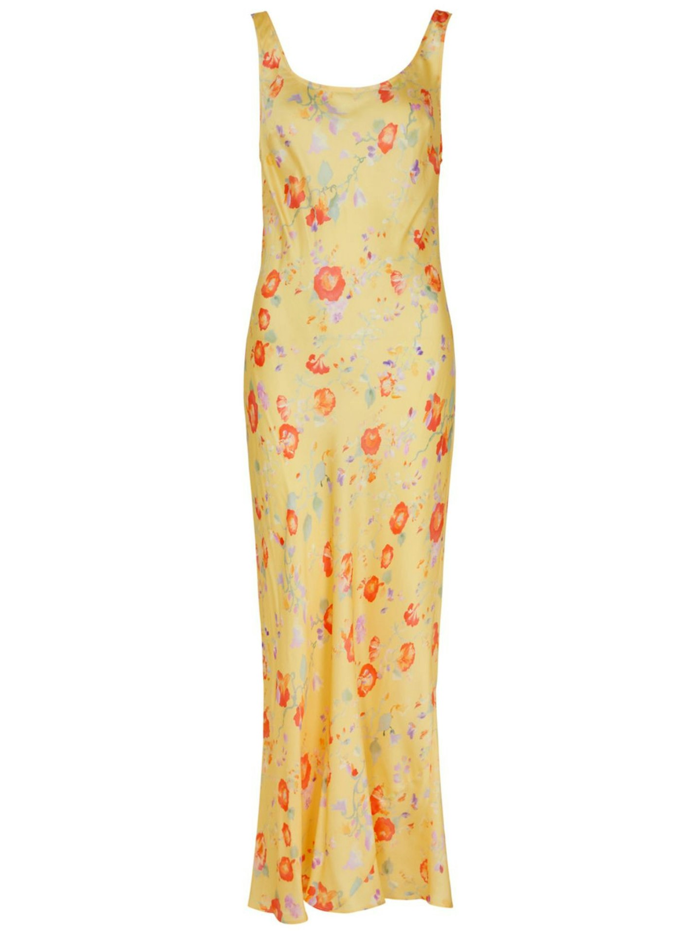 Rixo Bondi Floral-Print Satin Midi Slip Dress