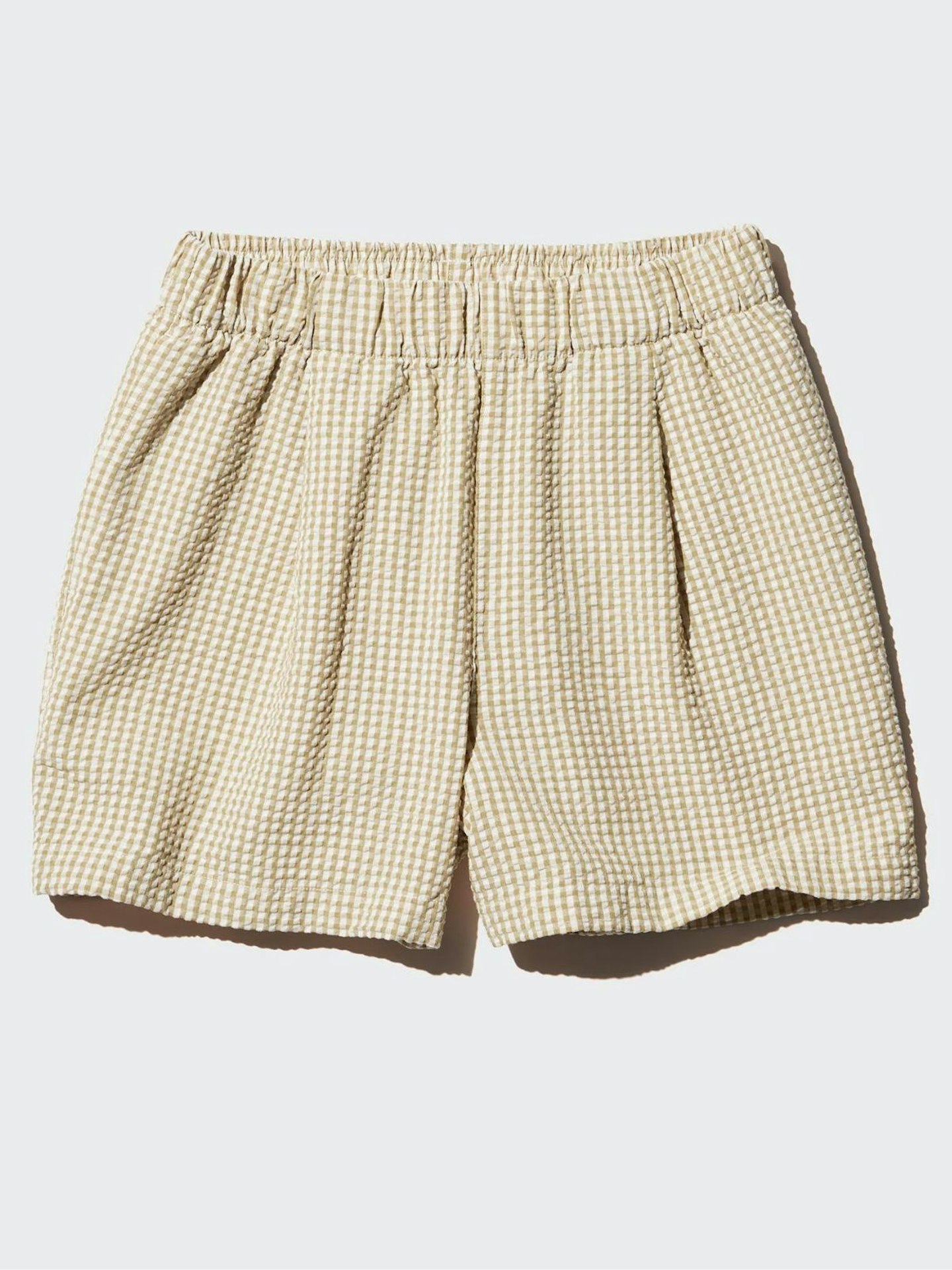 Uniqlo Seersucker Cotton Gingham Checked Easy Shorts