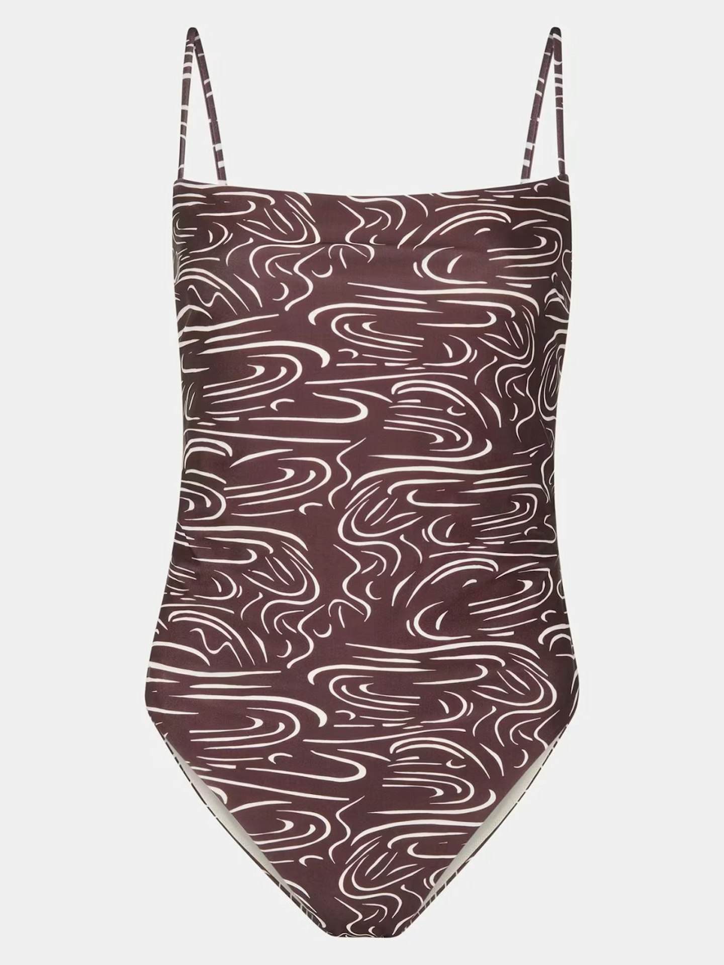 Whistles X The Longing, Wave-Print Open-Back Swimsuit