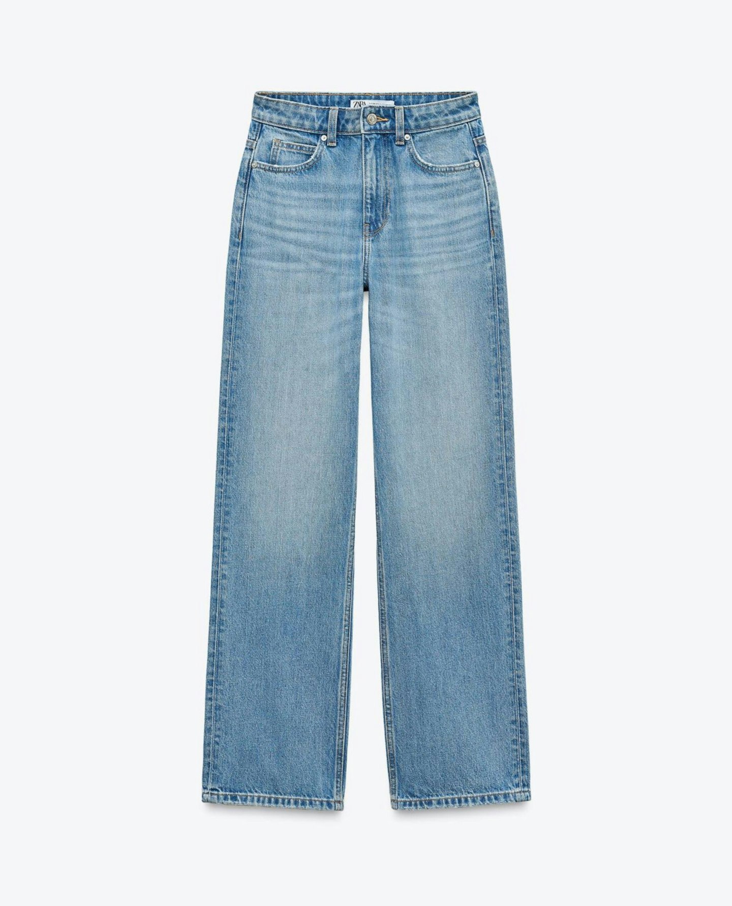 Zara, High Waist Long Leg Jeans