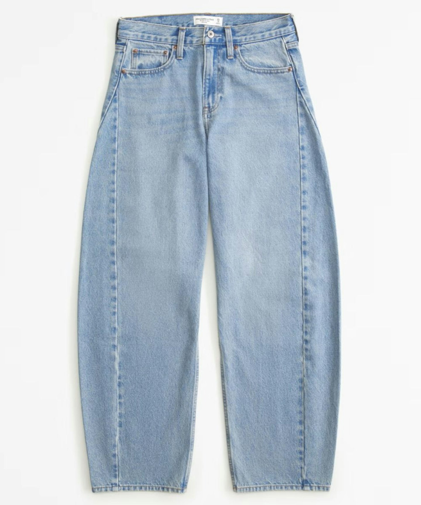 Abercrombie, Mid-Rise Barrel Jean