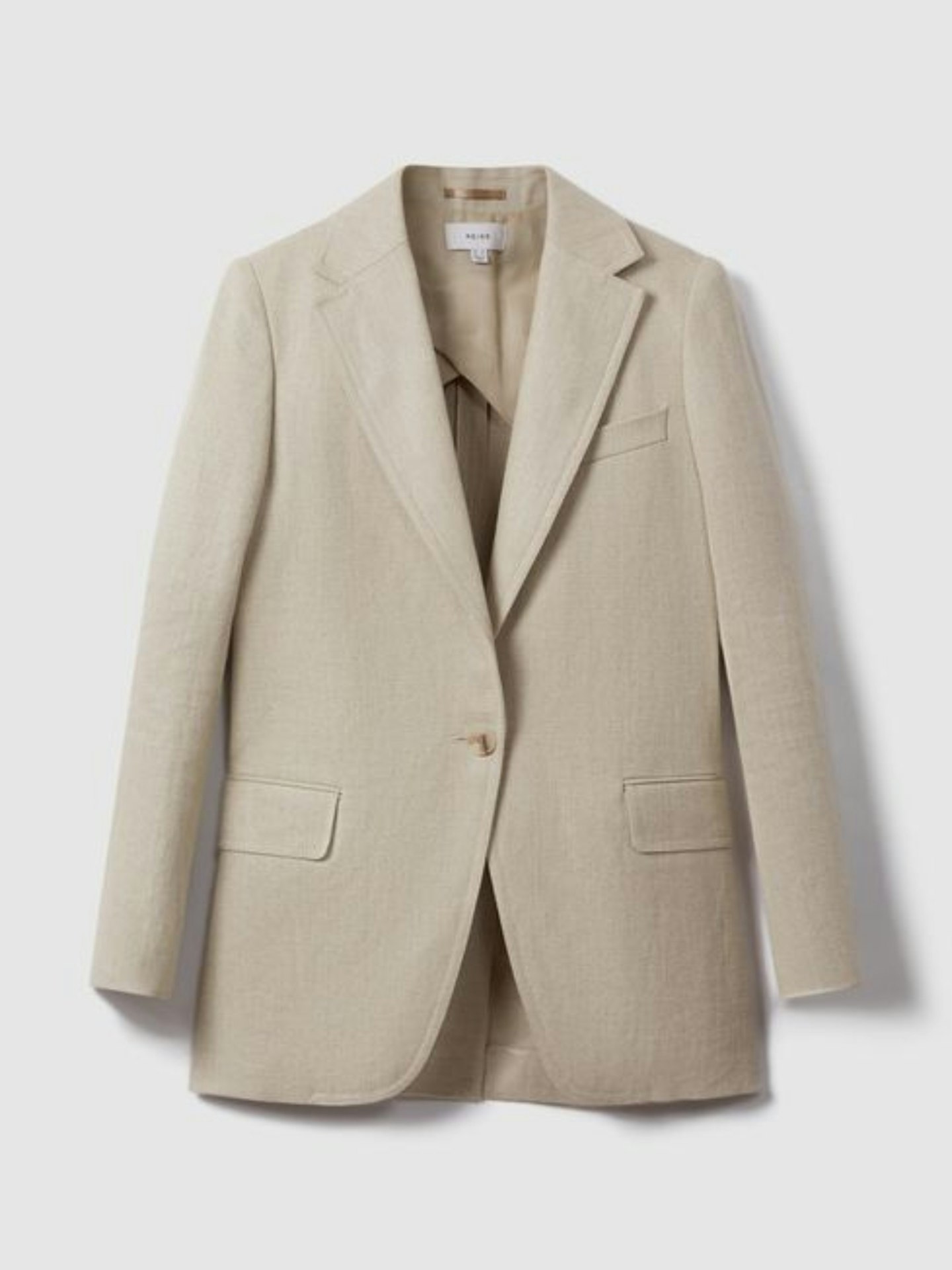 Reiss, Cassie Linen Single Breasted Suit Blazer