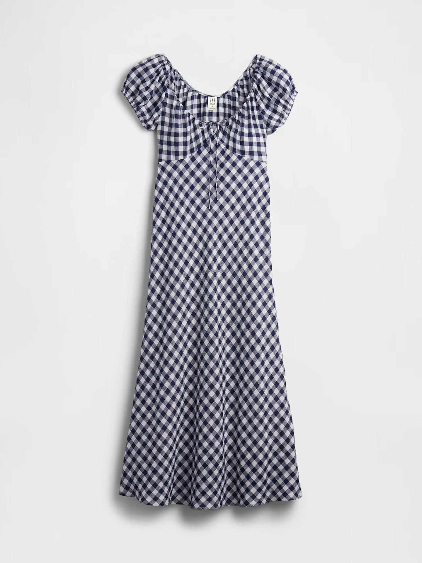 Gap x Dôen 100% Linen Gingham Midi Dress