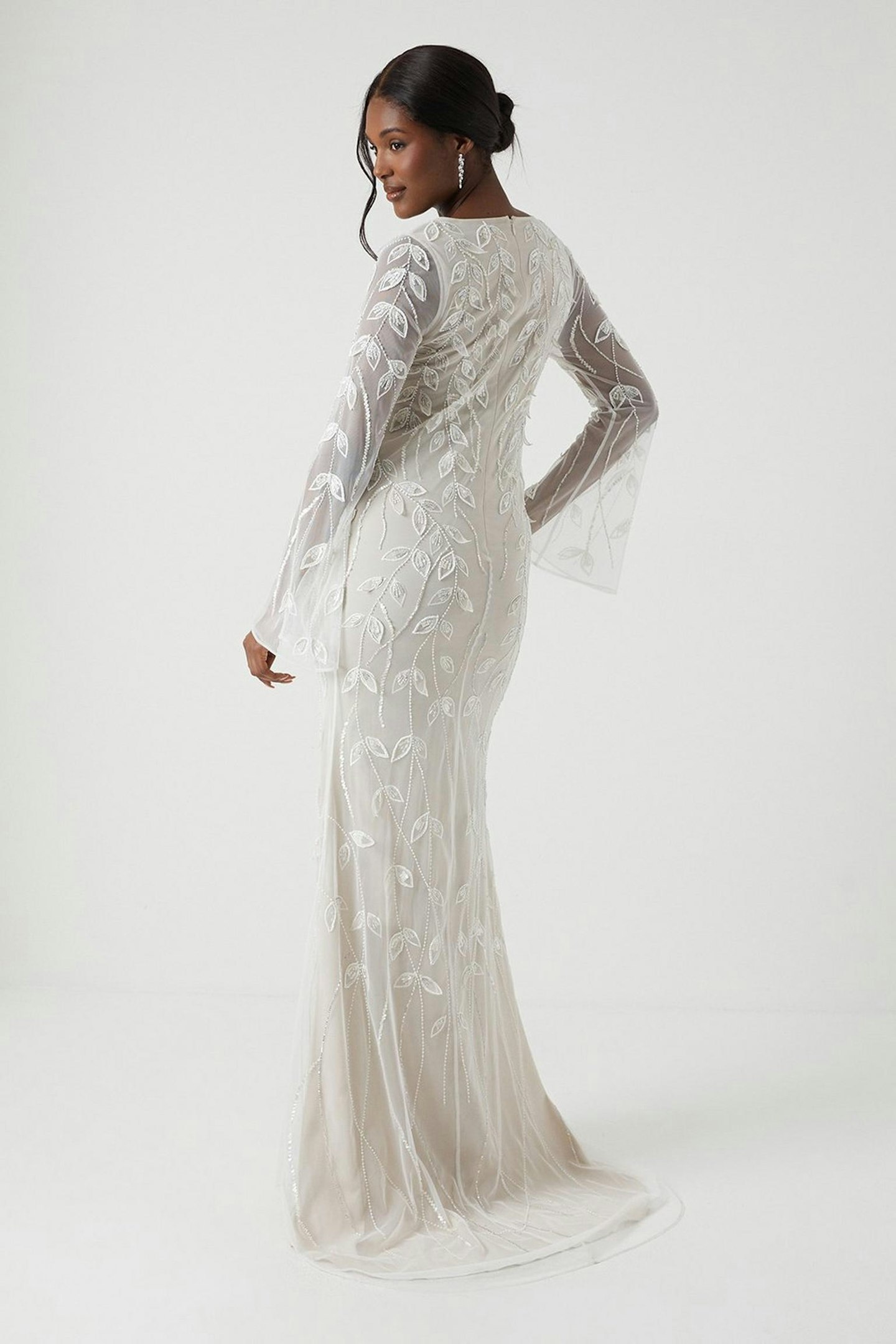 Coast, Premium Embroidered Trailing Floral Long Sleeve Wedding Dress