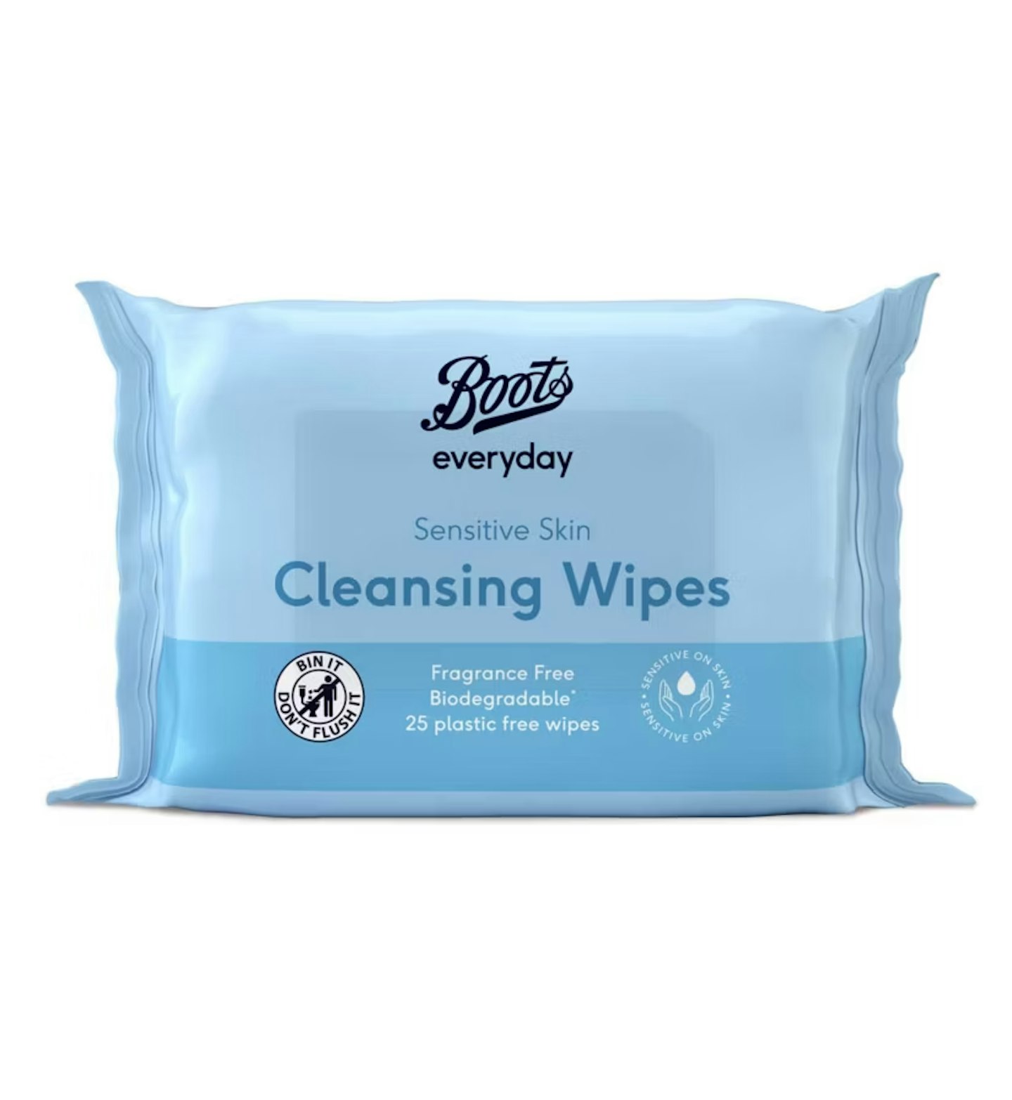 Boots Biodegradable Fragrance Free Cleansing Wipes 25s