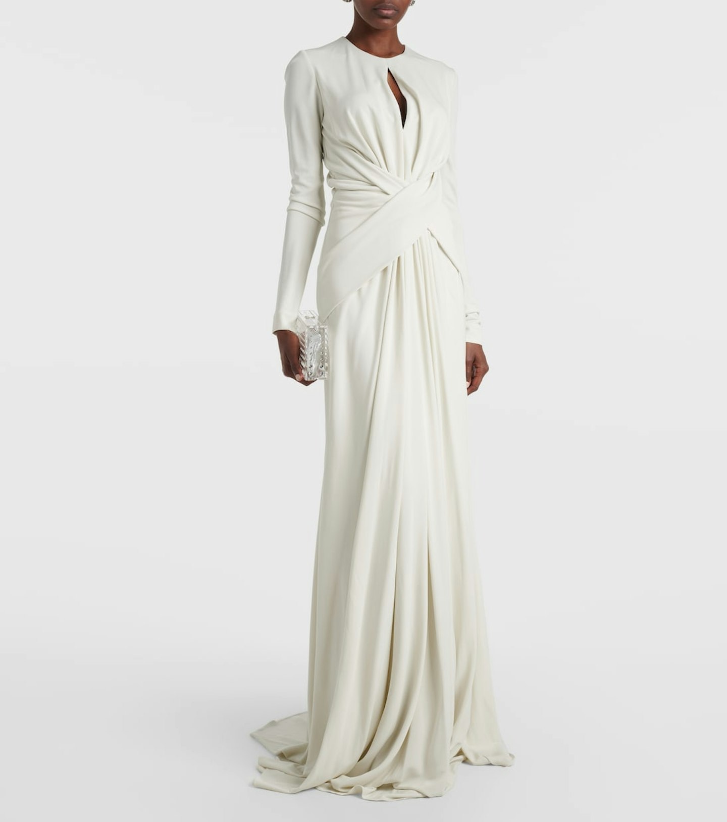 Elie Saab, Gathered Cut-Out Jersey Gown