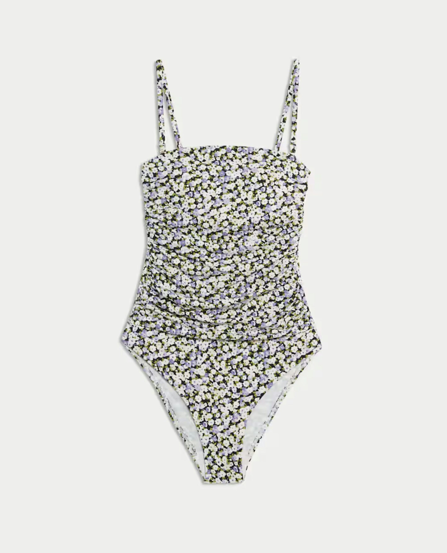 Tummy Control Printed Padded Bandeau Swimsuit